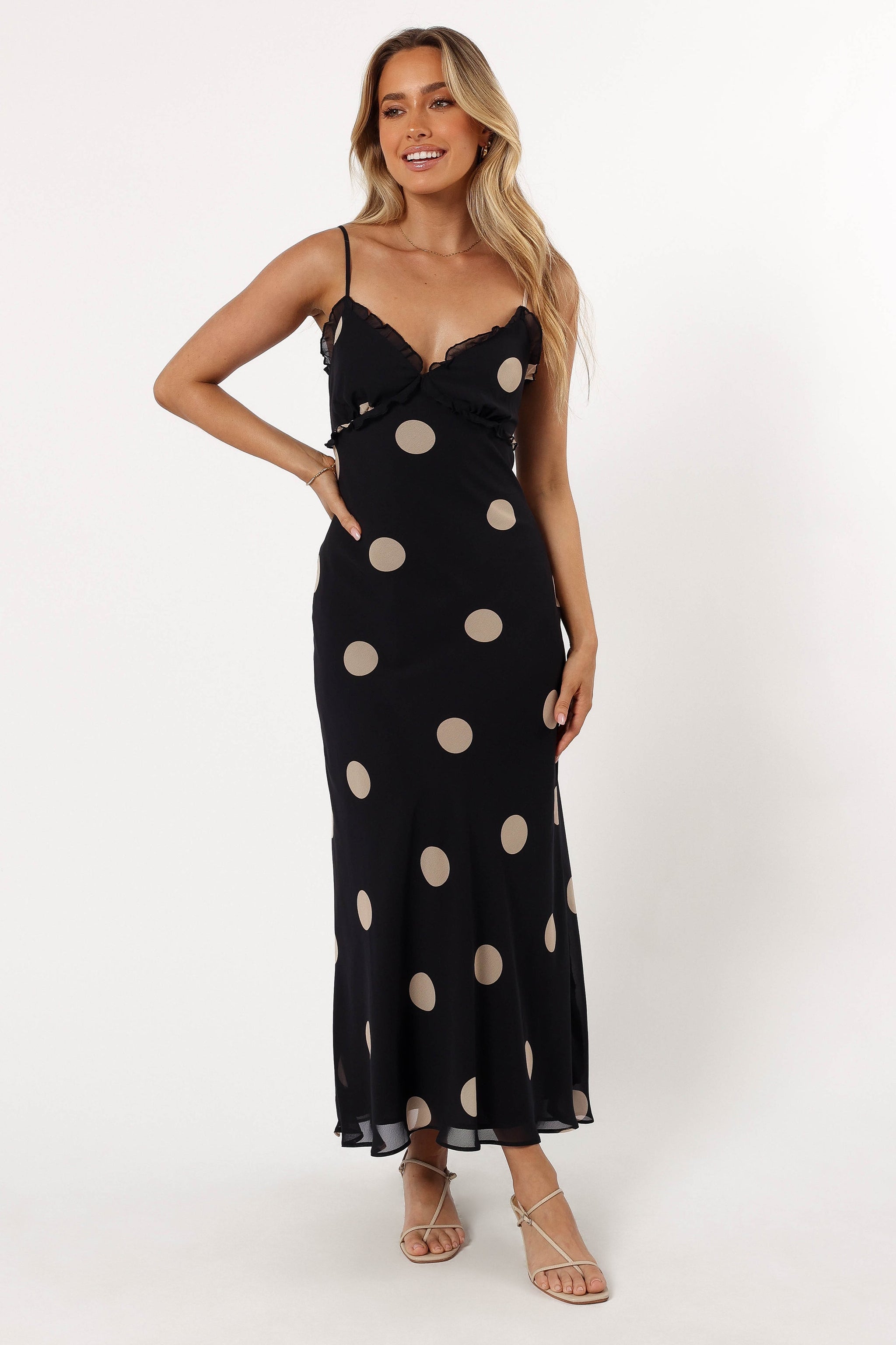 Ollie Midi Polka Dot Dress