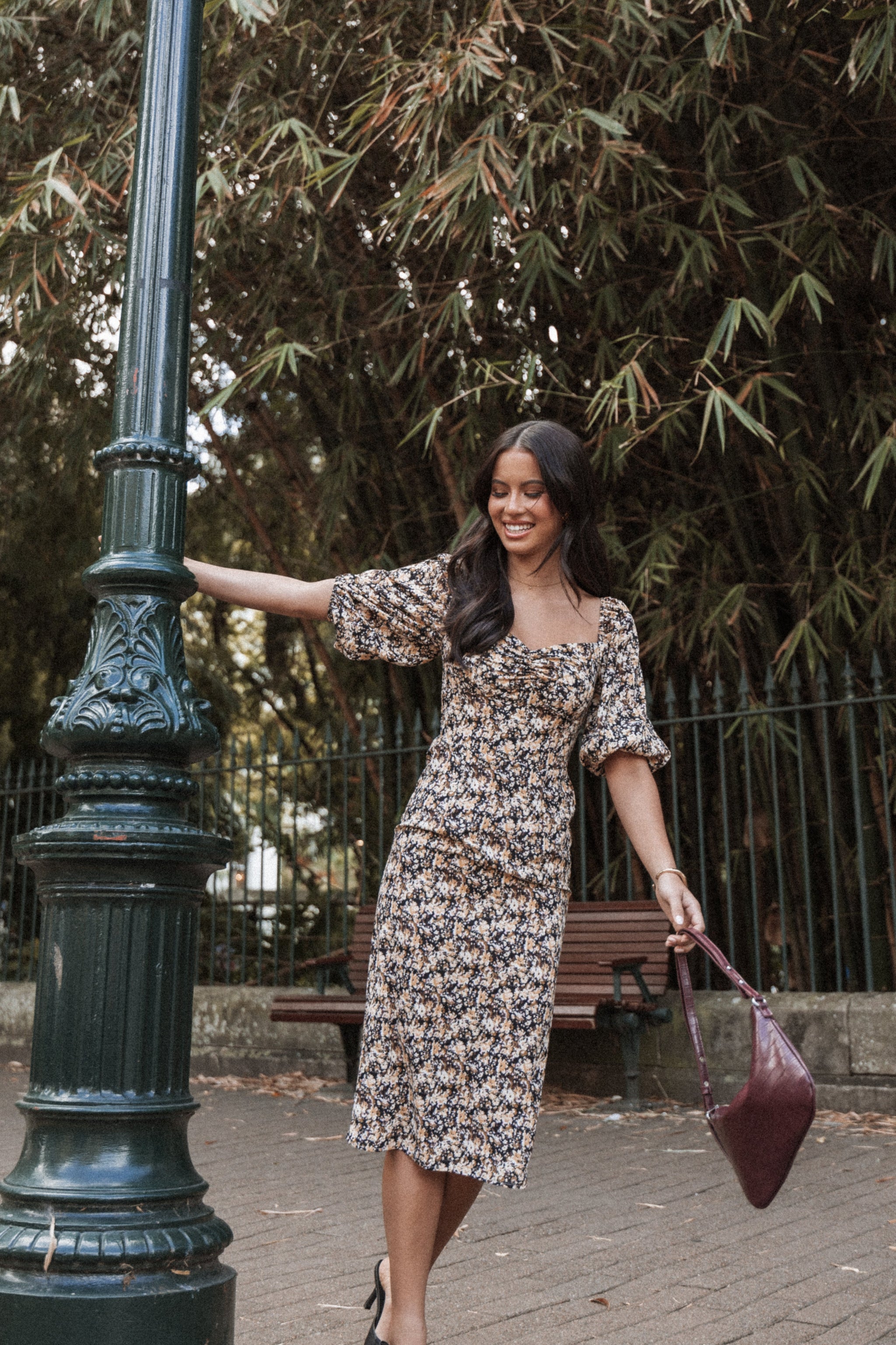 Petal and Pup Women's Oona Midi Dress - Black Ditsy Floral Petal and Pup Women's Oona Midi Dress - Black Ditsy Floral
