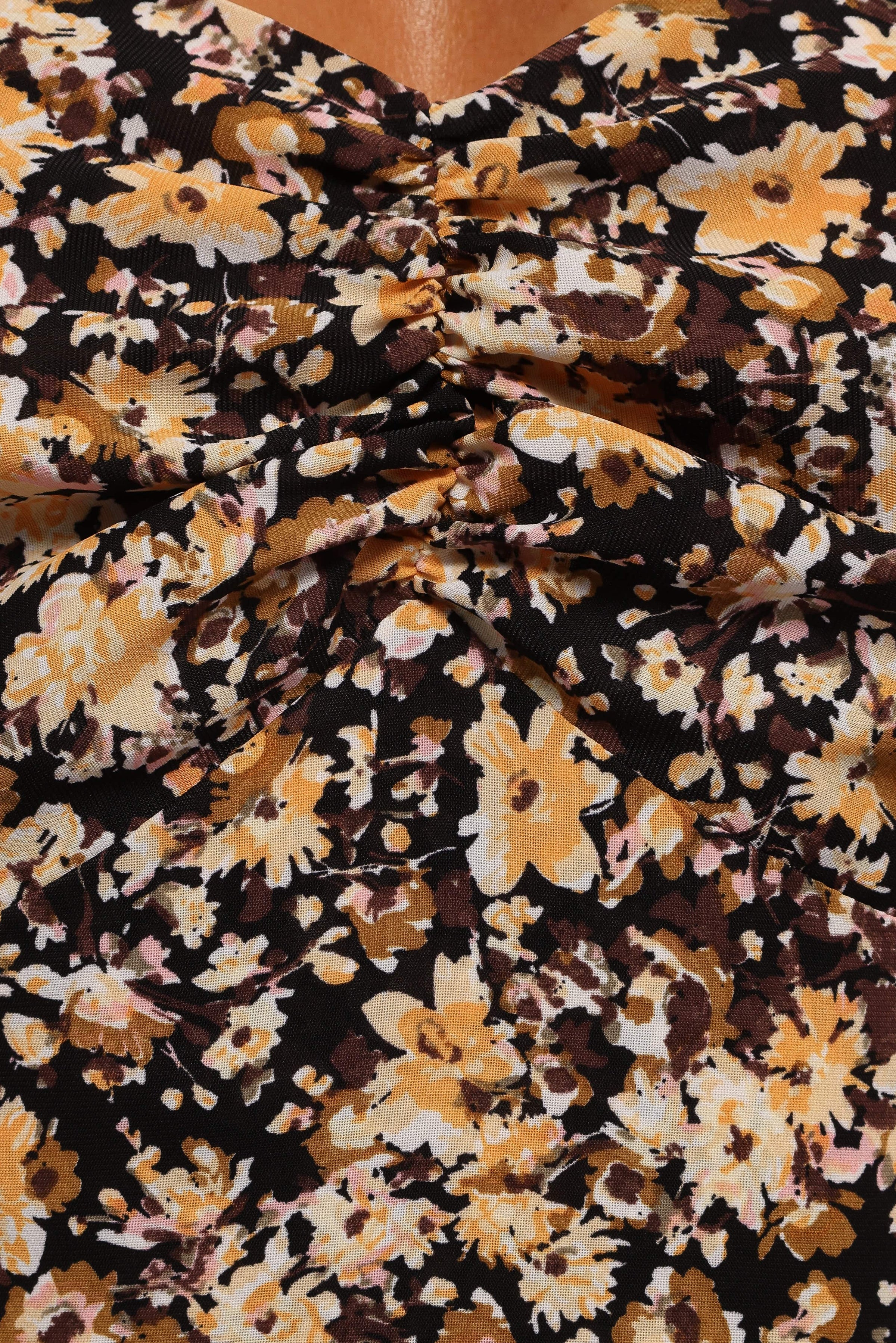 Petal and Pup USA DRESSES Oona Midi Dress - Black Ditsy Floral