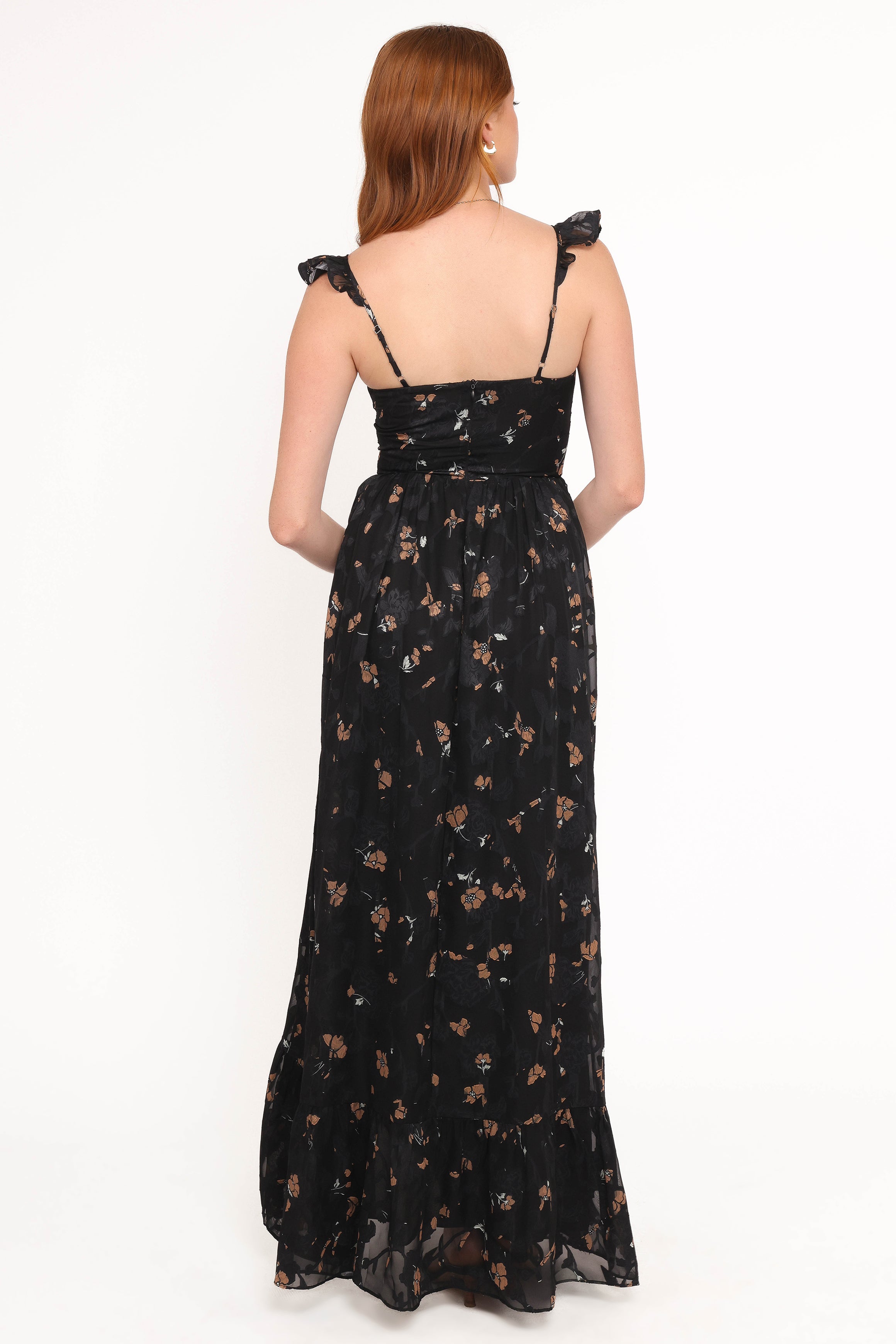 Petal and Pup USA DRESSES Orielle Maxi Dress - Black/Beige Floral