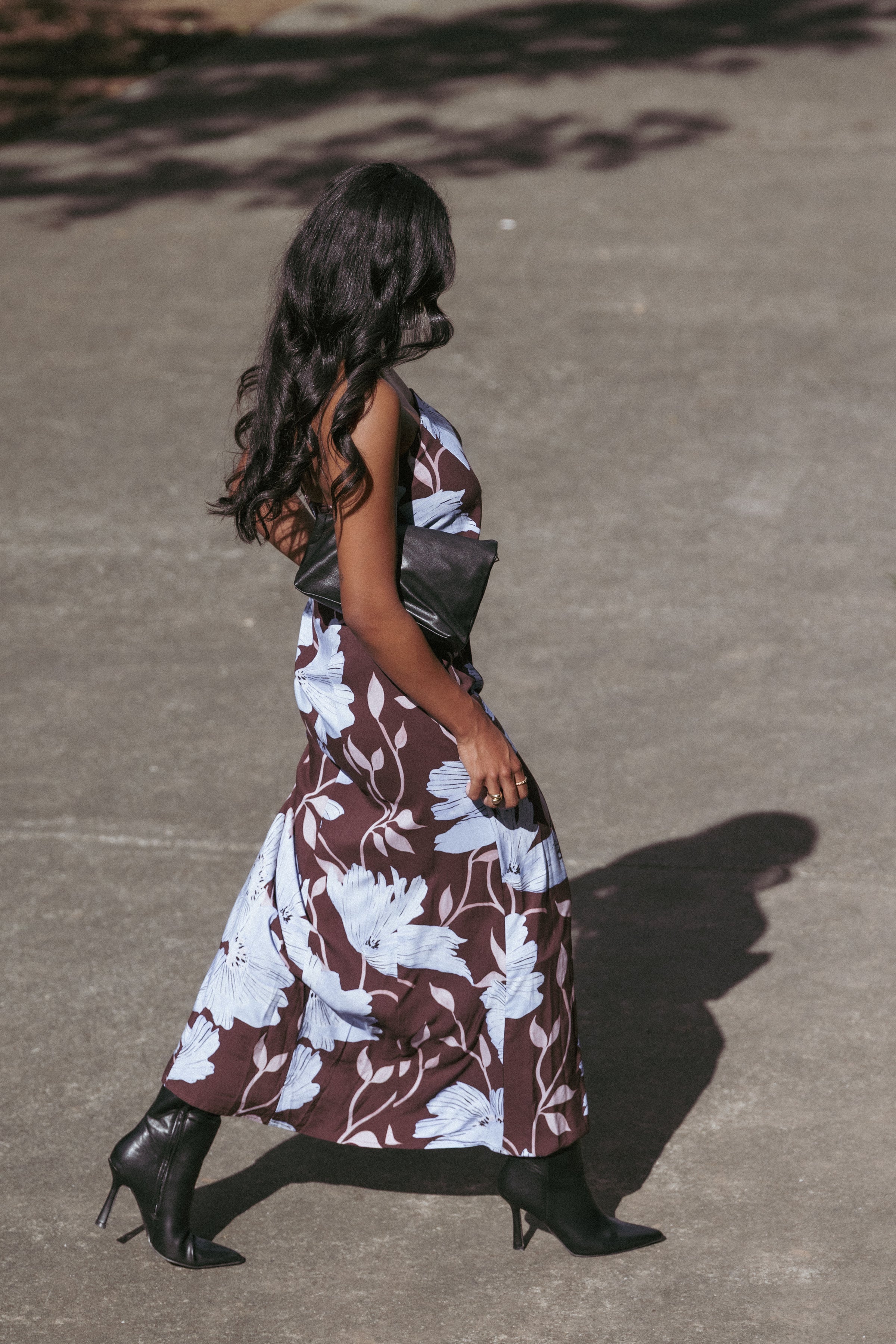 Petal and Pup USA DRESSES Ottavia Strapless Maxi Dress - Blue Poppies