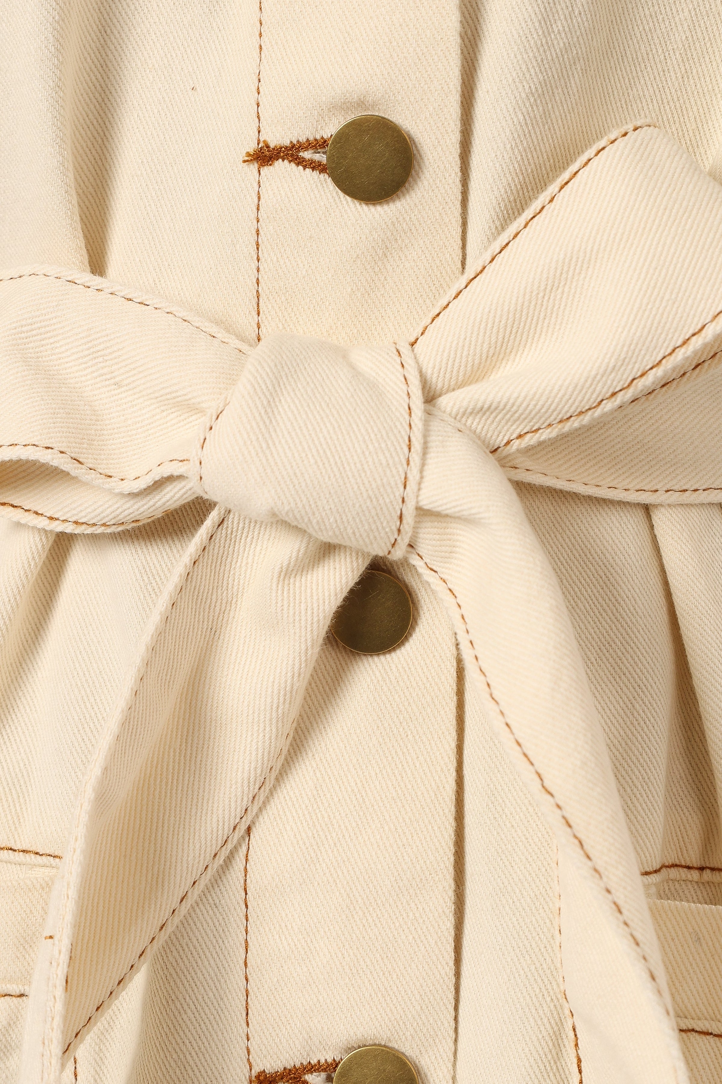 Petal and Pup USA DRESSES Otto Long Sleeve Mini Denim Dress - Sand