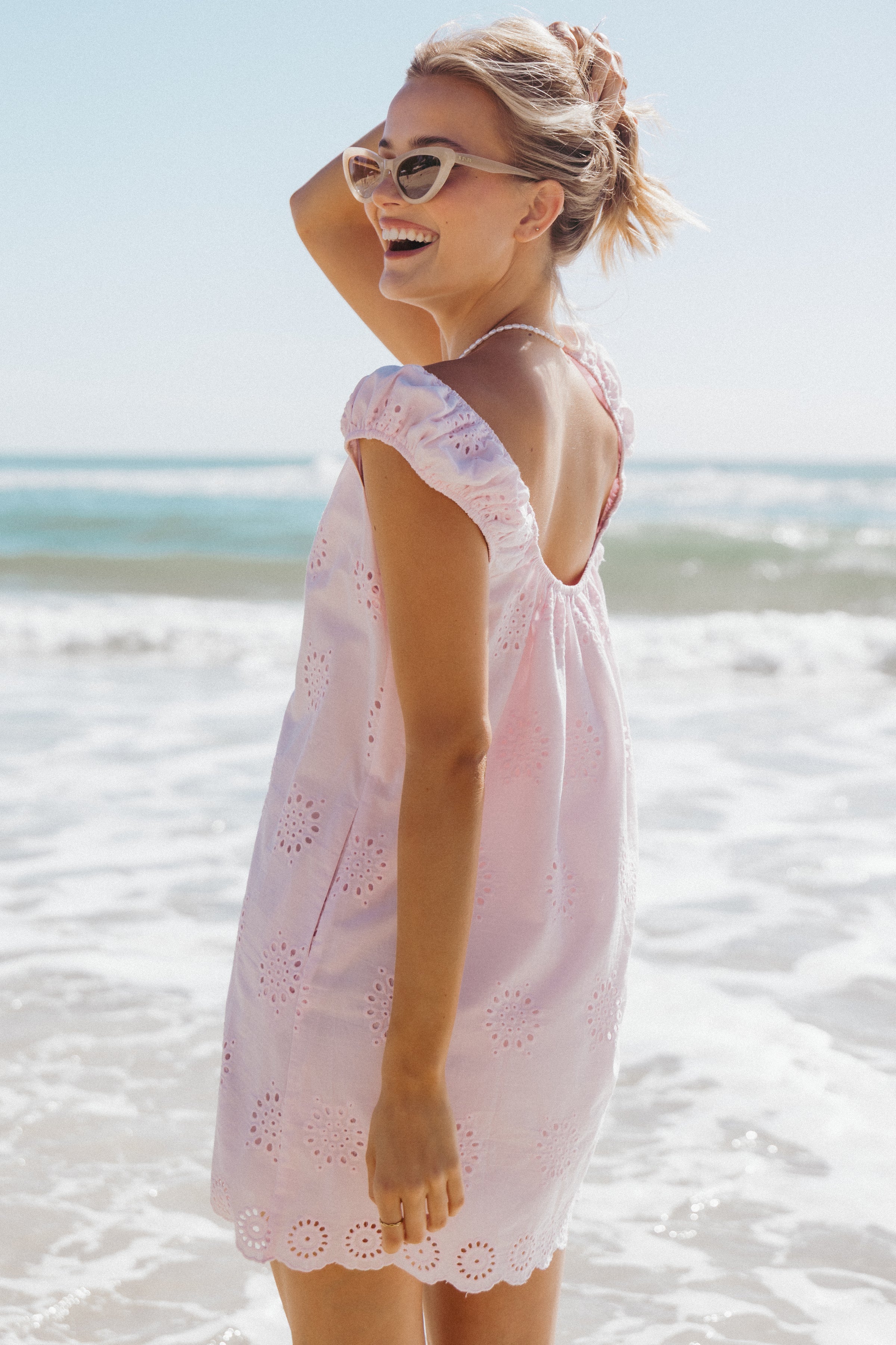 Petal and Pup USA DRESSES Pammy Mini Dress - Pale Pink