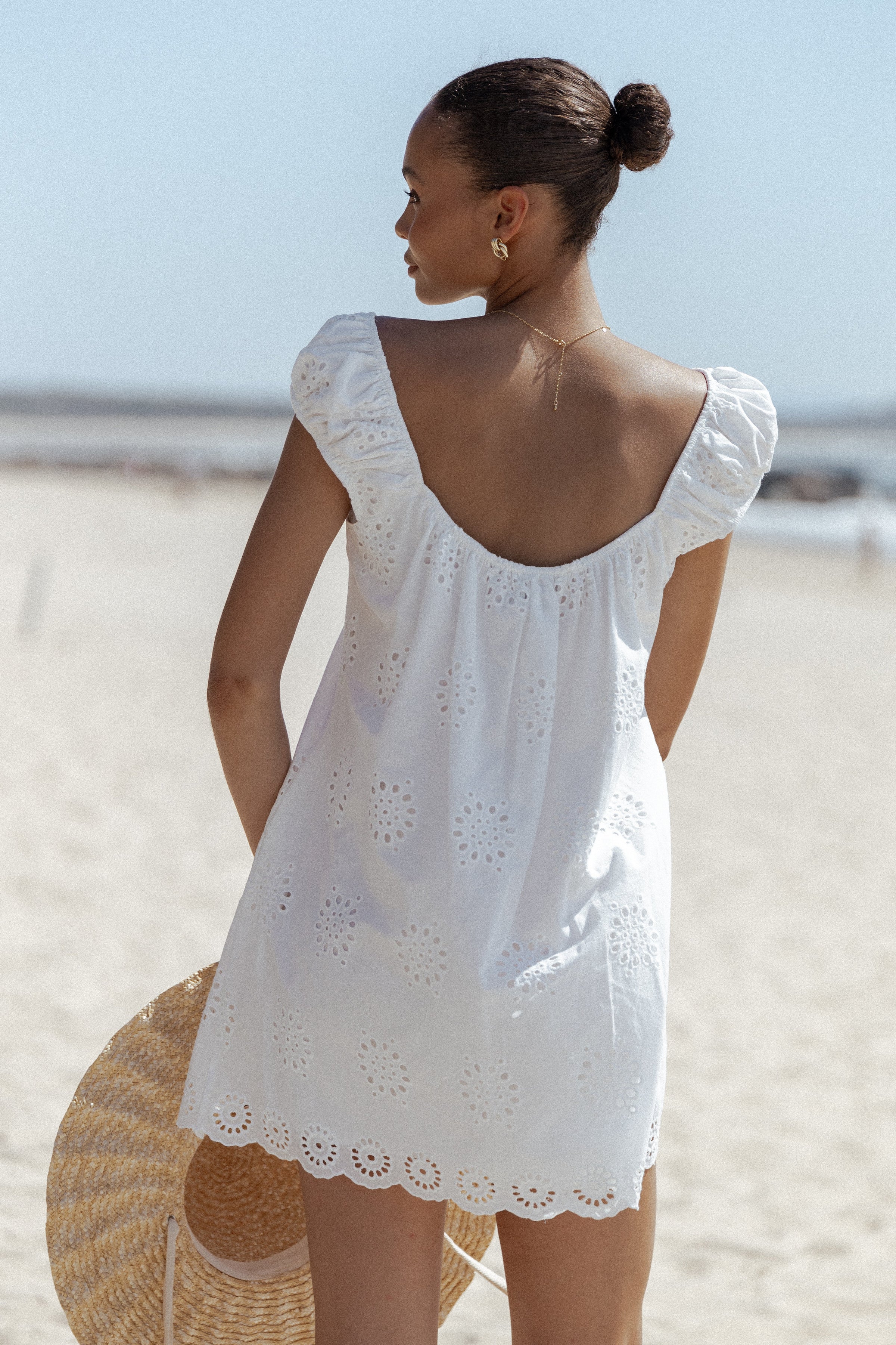 Petal and Pup USA DRESSES Pammy Mini Dress - White