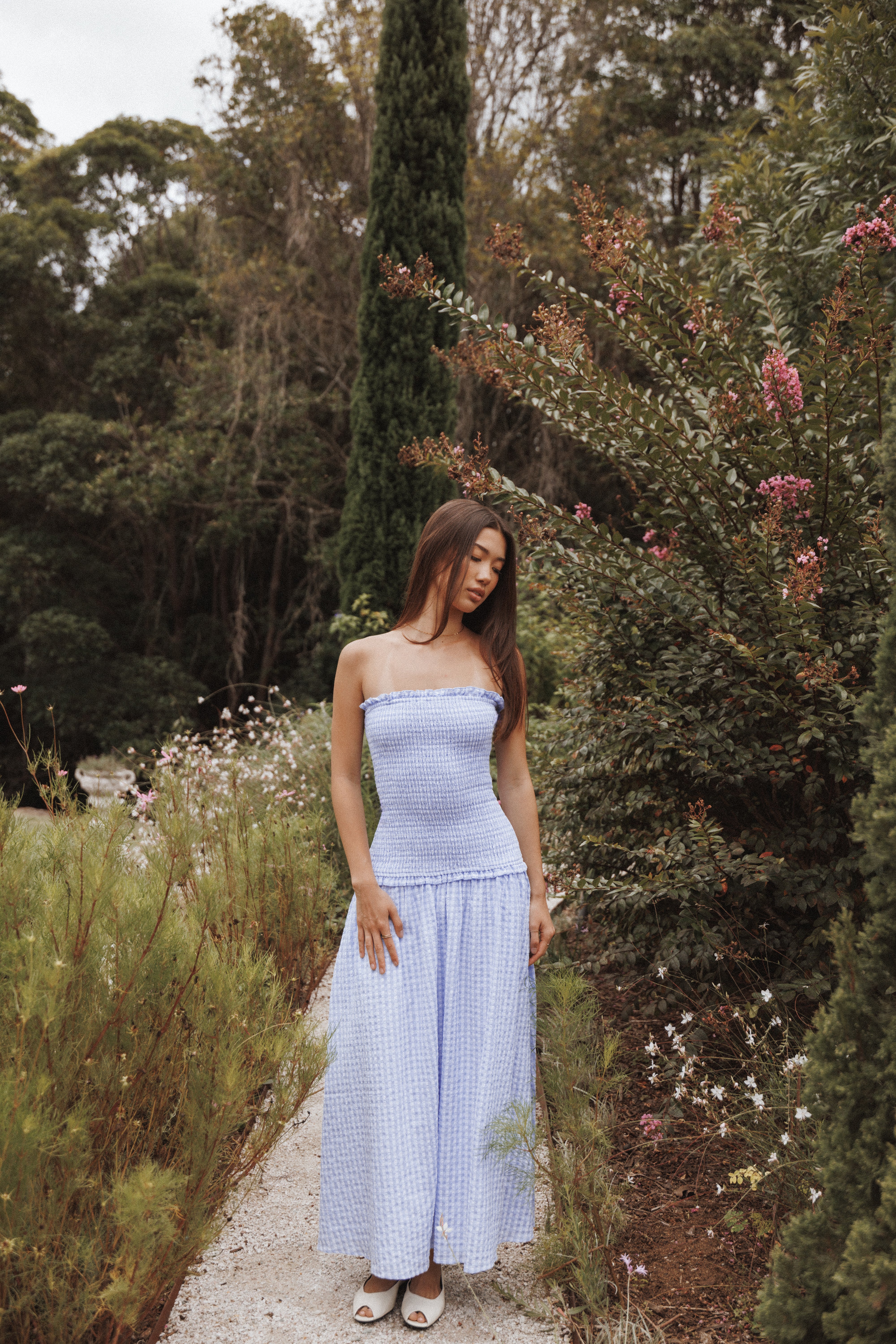 Petal and Pup USA DRESSES Parkway Maxi Dress - Blue Gingham