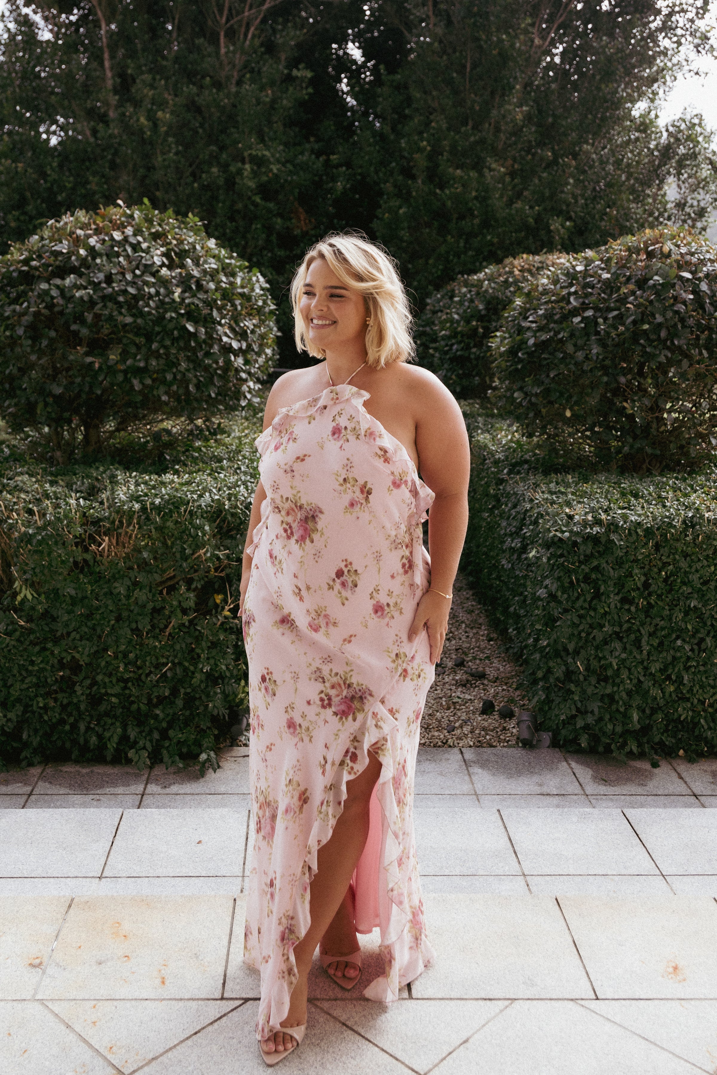 Petal and Pup USA DRESSES Patricia Maxi Dress - Pale Pink Floral