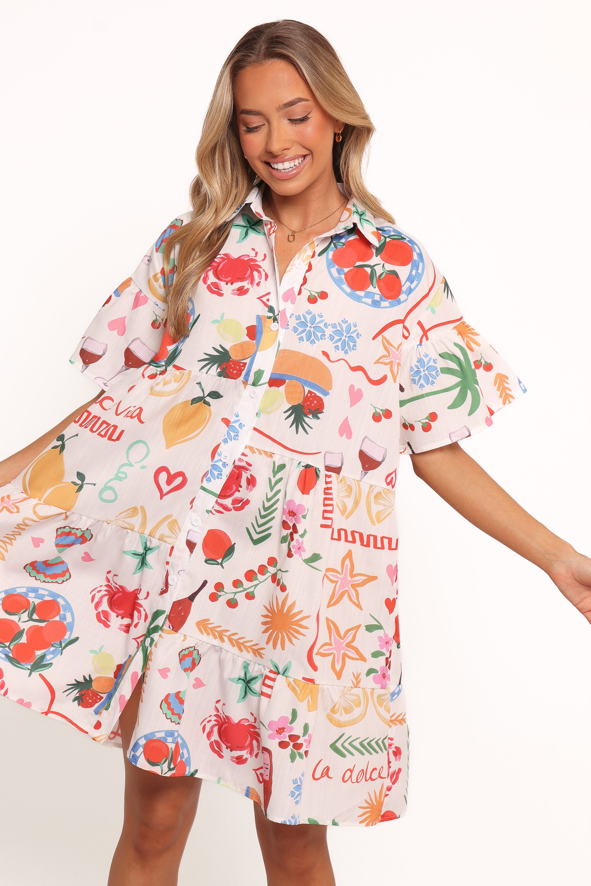 Petal and Pup USA DRESSES Peachy Mini Dress - Dolce Vita