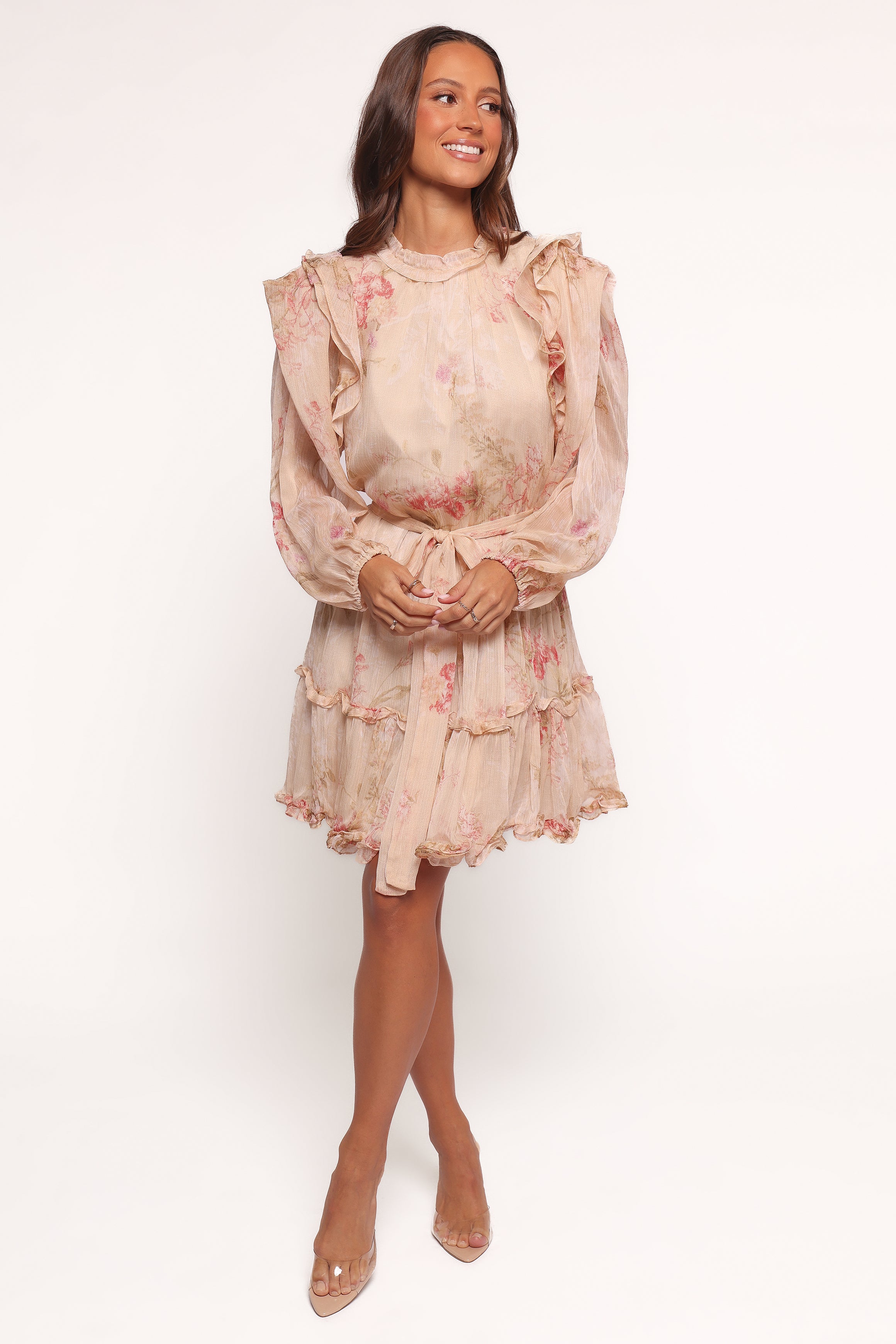 Petal and Pup USA DRESSES Phaedra Long Sleeve Mini Dress - Soft Rose (Hold for Amazon)