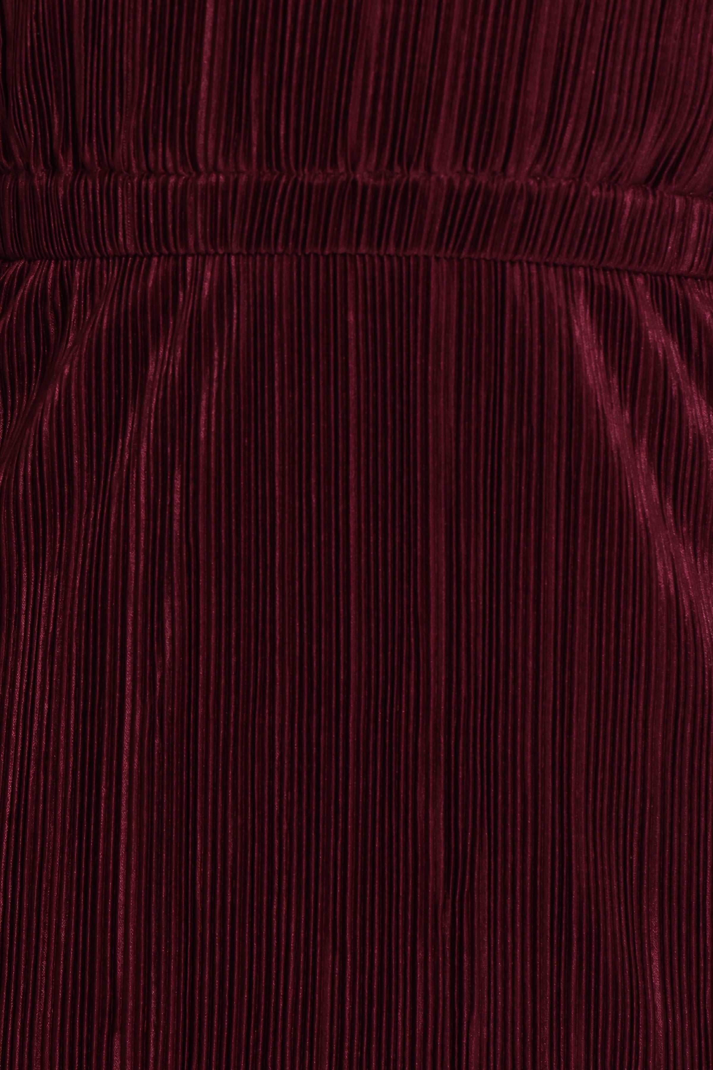 Petal and Pup USA DRESSES Pontee One Shoulder Pleated Midi Dress - Burgundy