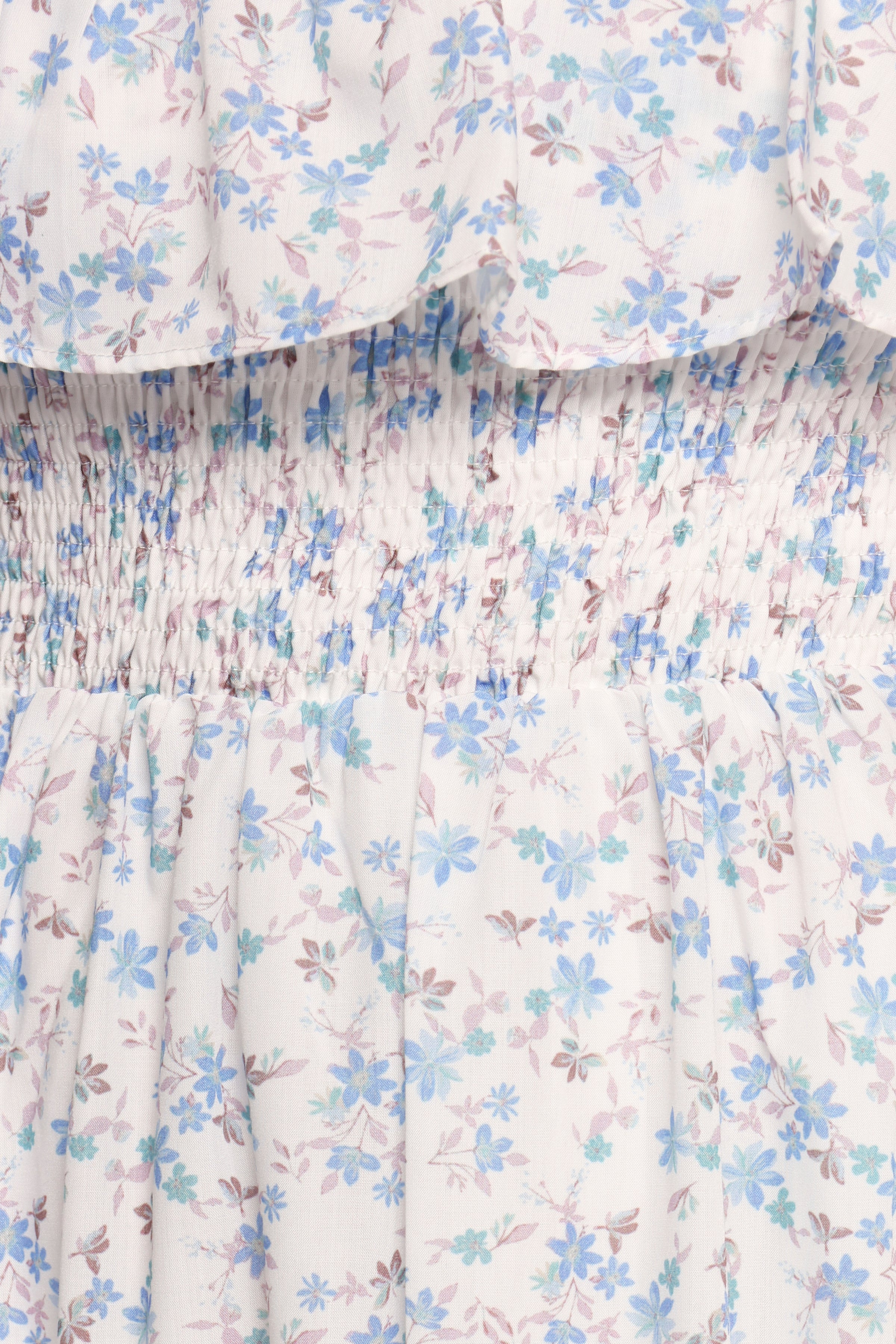 Petal and Pup USA DRESSES Priscilla Strapless Midi Dress - Blue Floral