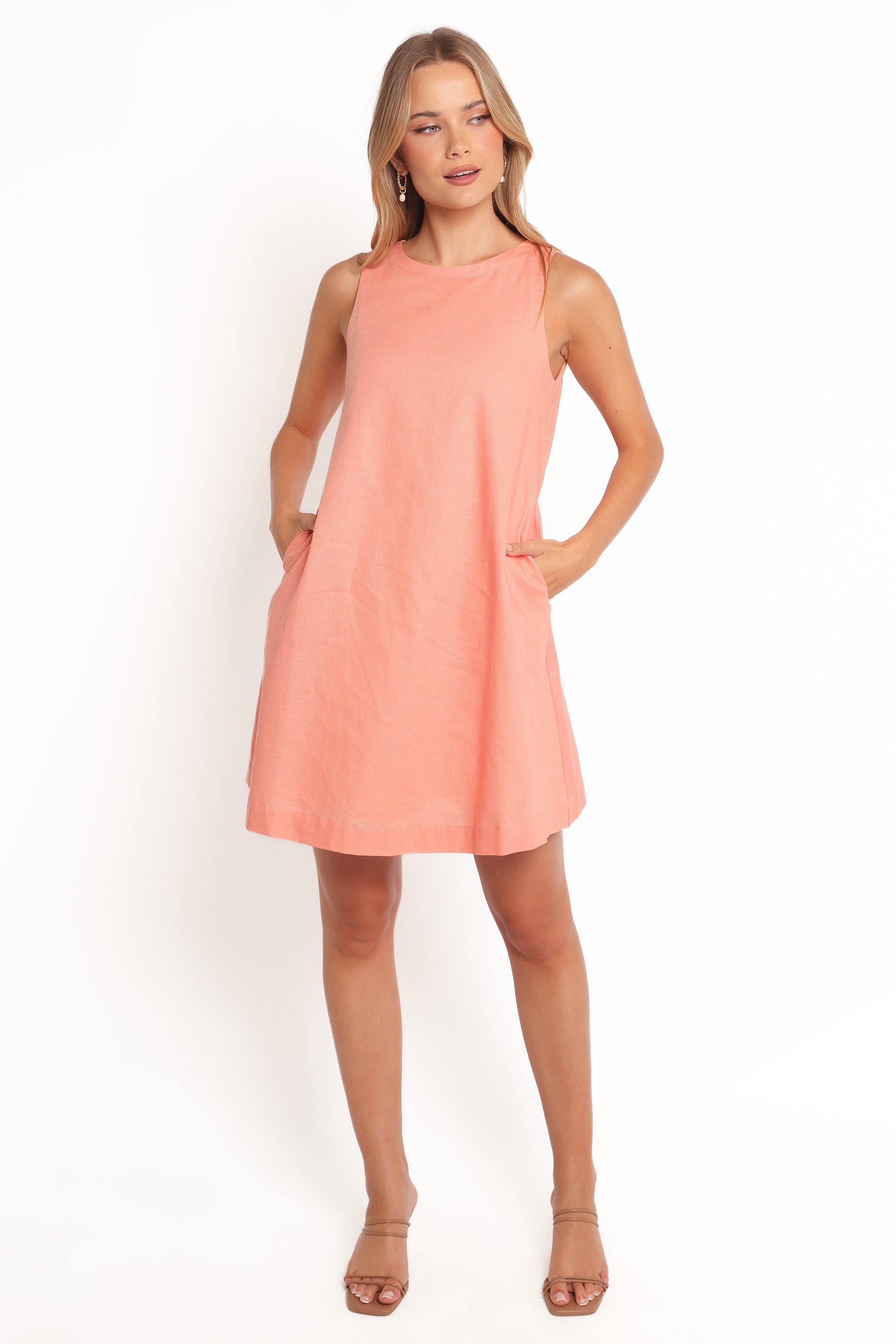 Petal and Pup USA DRESSES Priyanka Mini Dress - Peach