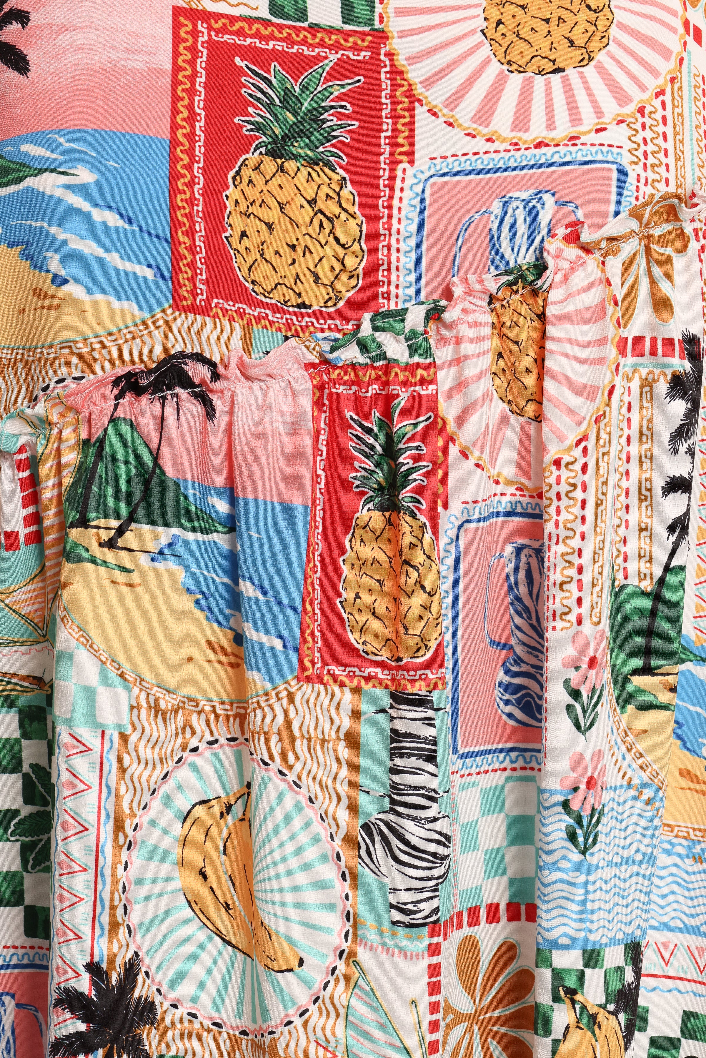 Petal and Pup USA DRESSES Rafaela Mini Dress - Off White Multi