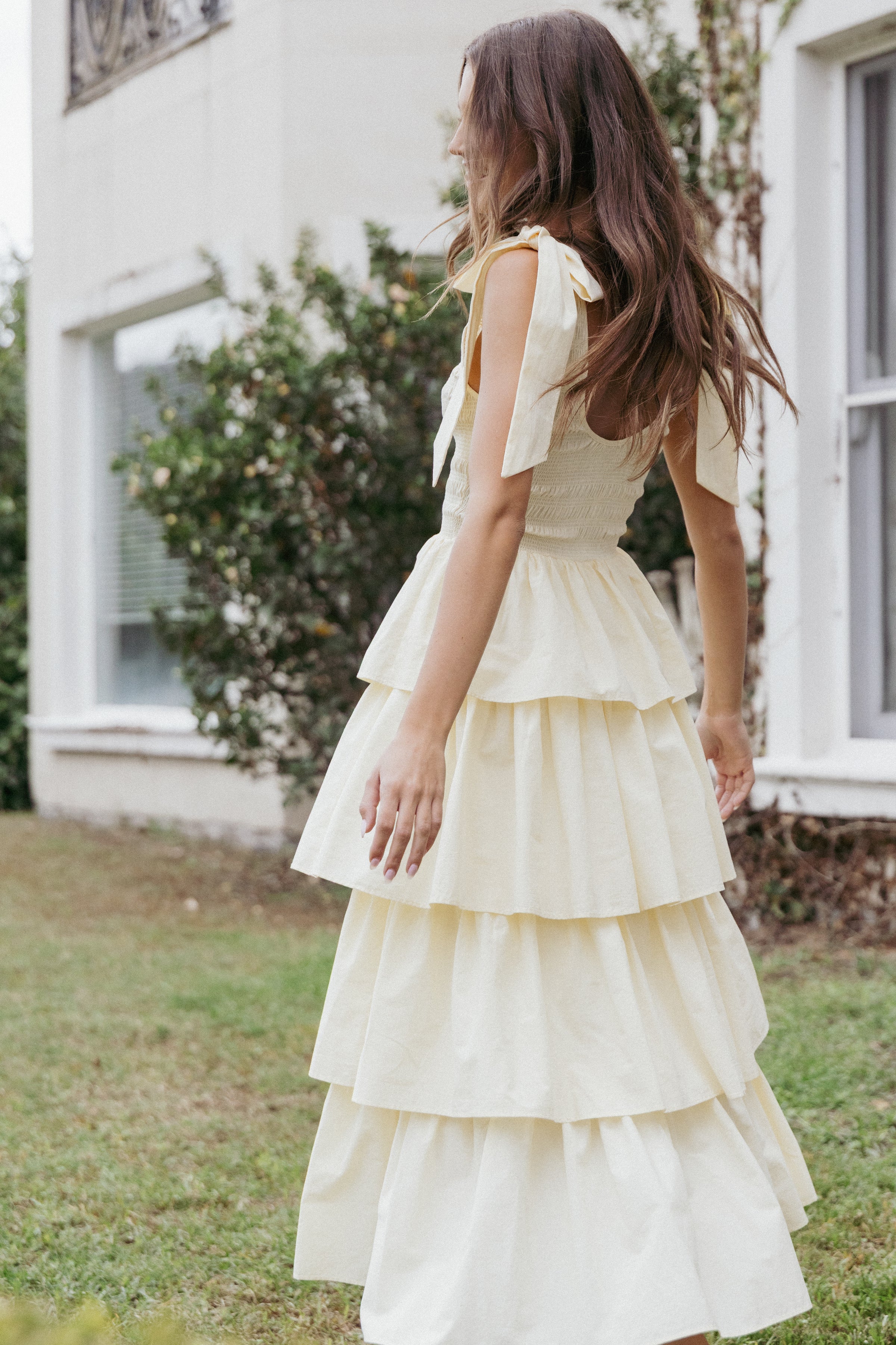 Petal and Pup USA DRESSES Raphael Tiered Maxi Dress - Yellow