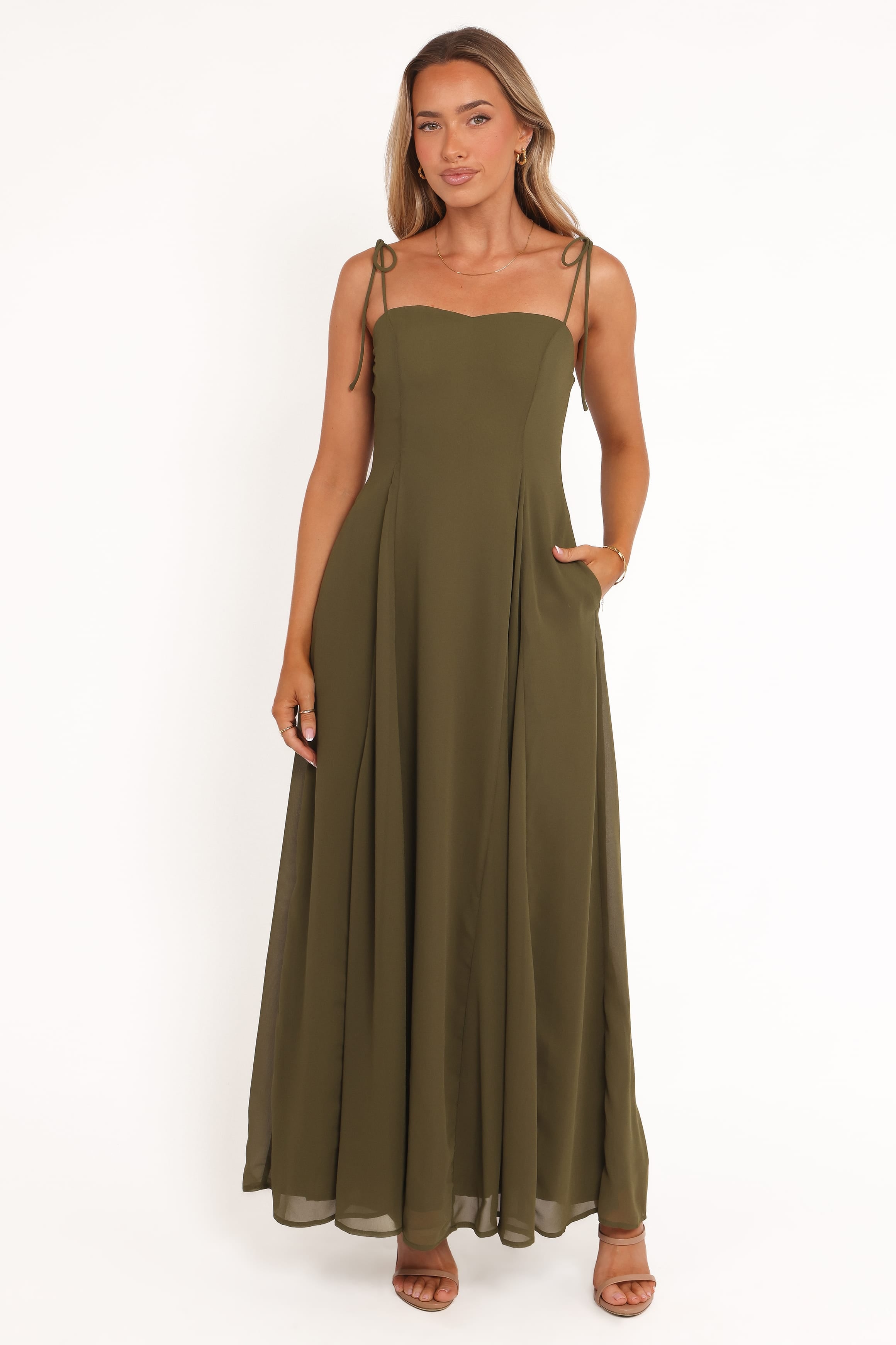 Petal and Pup USA DRESSES Rayna Maxi Dress - Olive