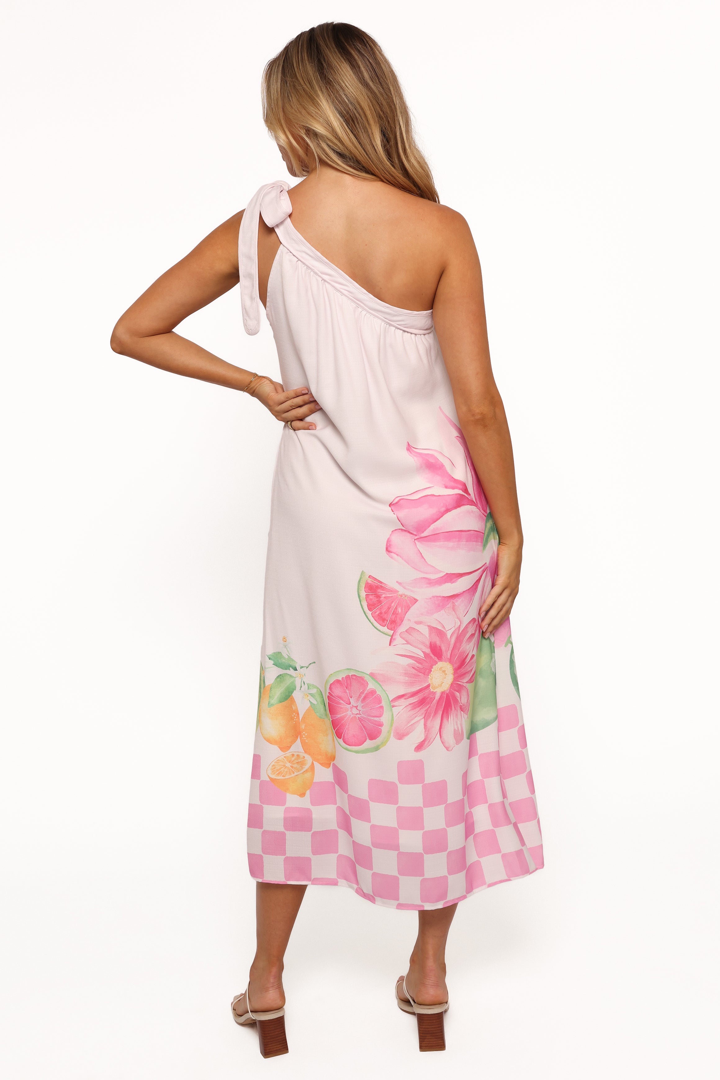 Petal and Pup USA DRESSES Reagan One Shoulder Midi Dress - Pink (Hold for Rack)
