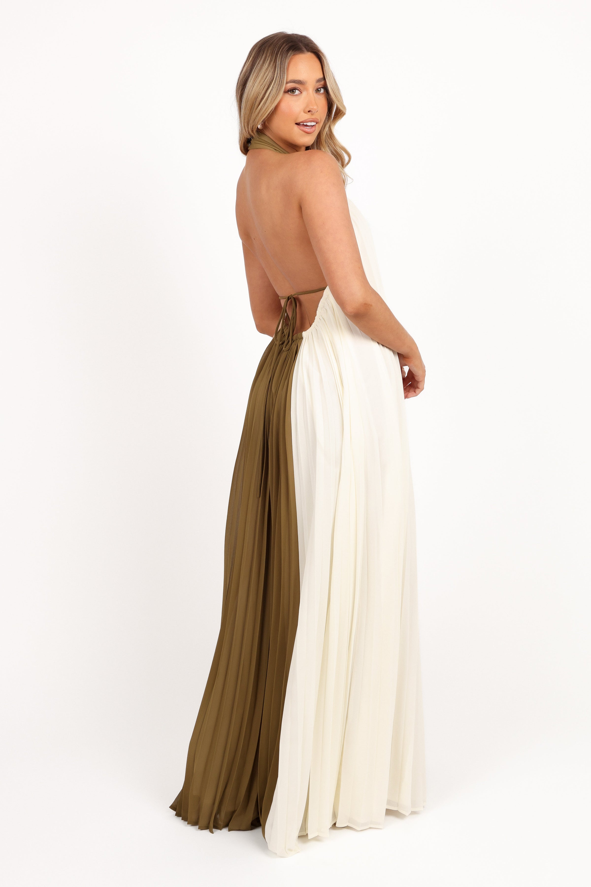 Petal and Pup USA DRESSES Reanna Maxi Dress - Olive Multi