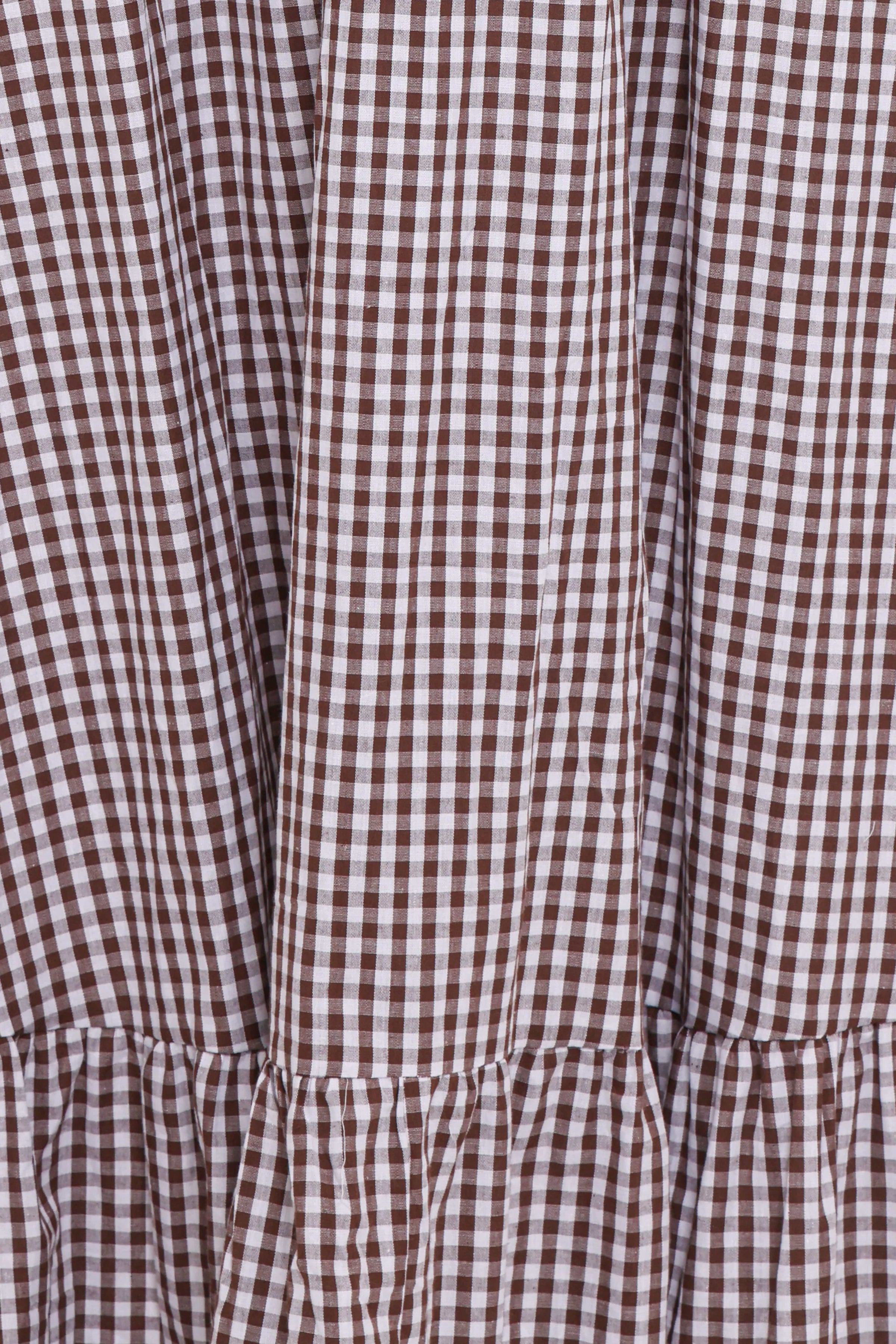 Petal and Pup USA DRESSES Reid Maxi Dress - Brown Gingham
