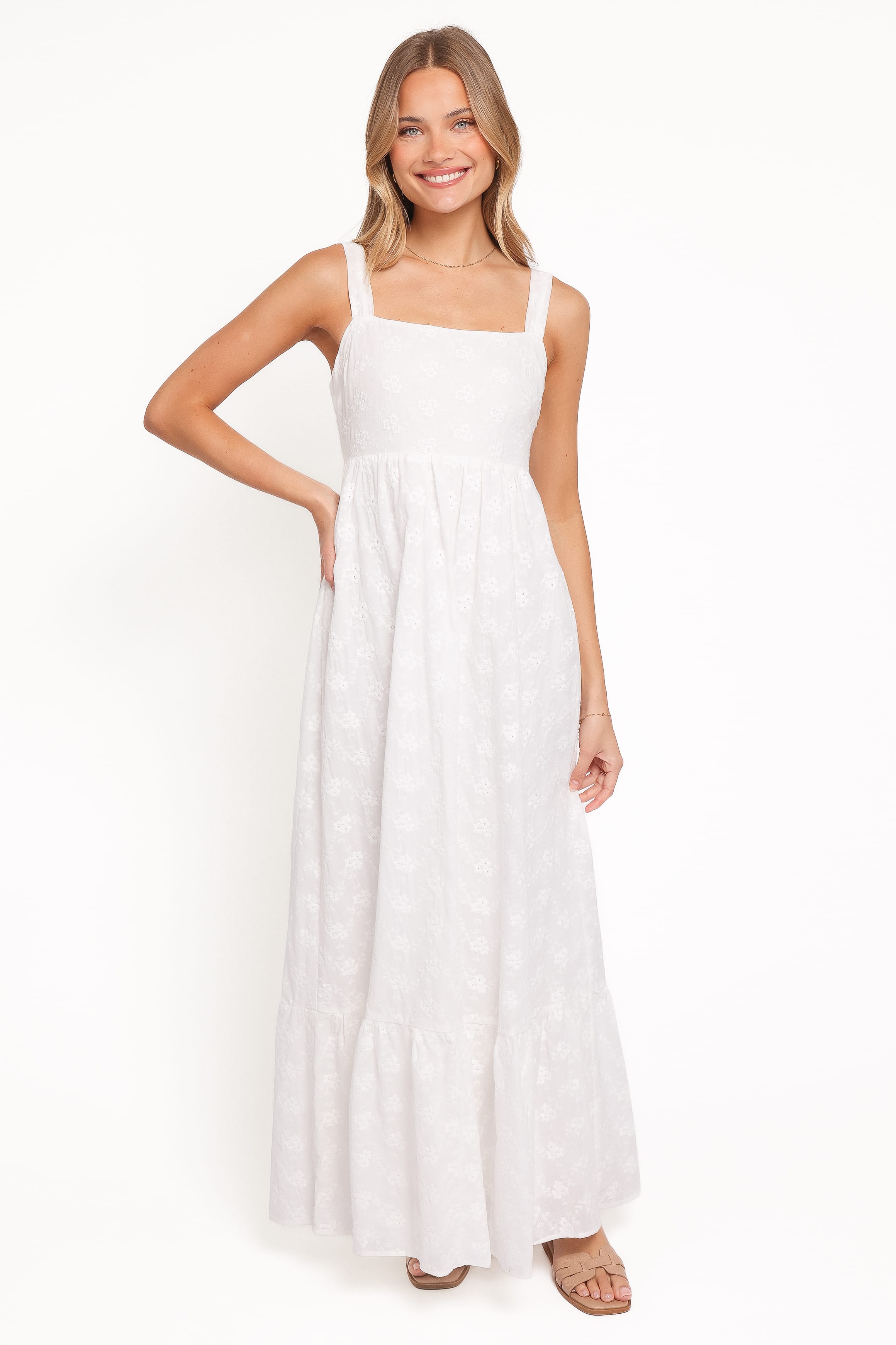 Petal and Pup USA DRESSES Reid Maxi Dress - White