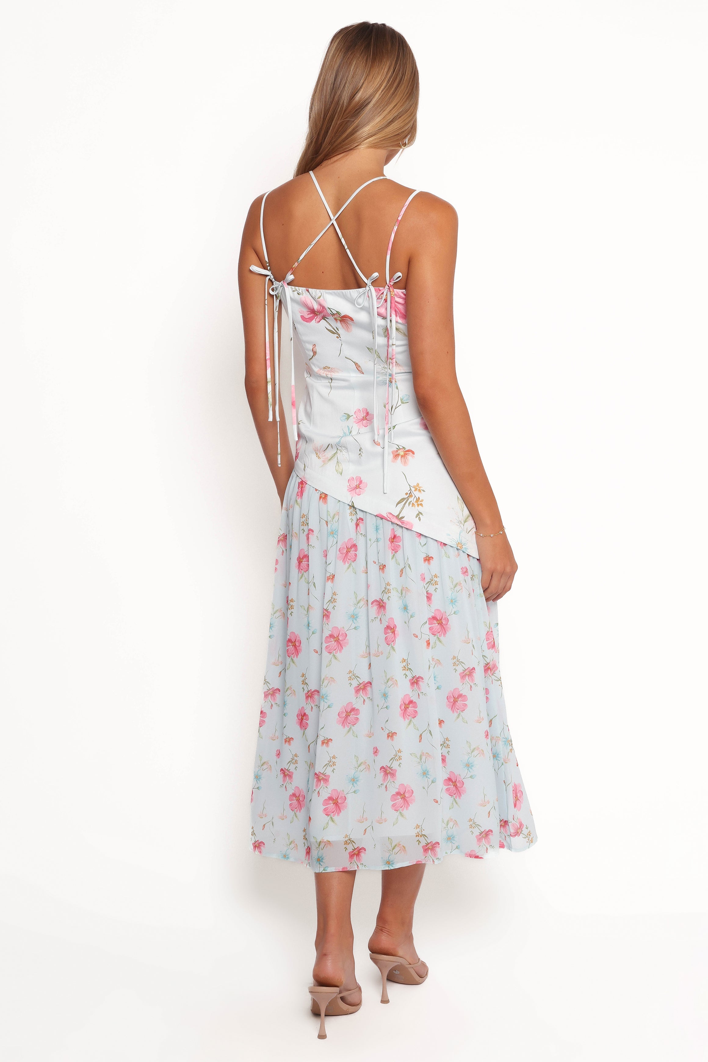 Petal and Pup USA DRESSES Renata Maxi Dress - Blue Floral