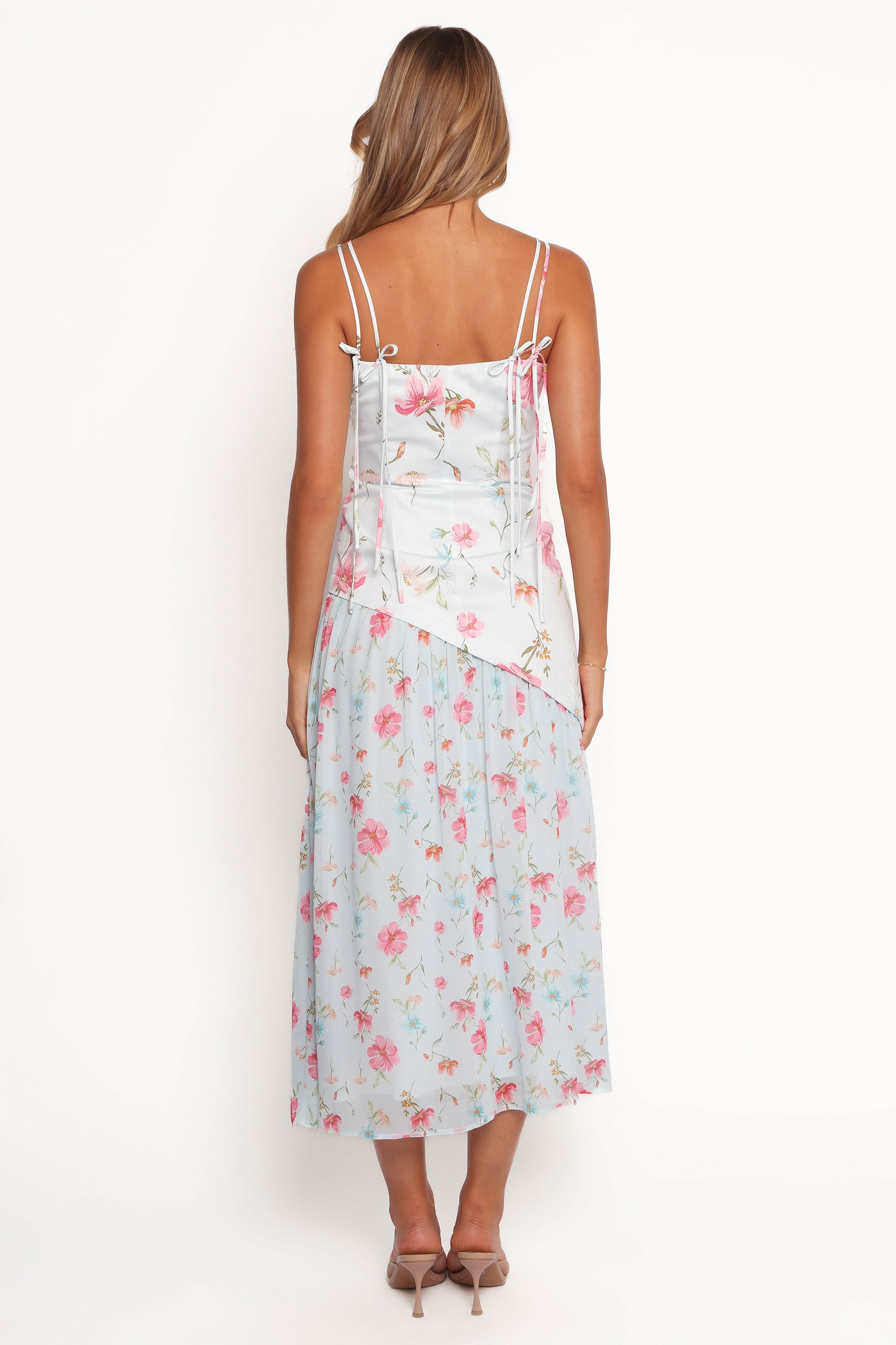 Petal and Pup USA DRESSES Renata Maxi Dress - Blue Floral