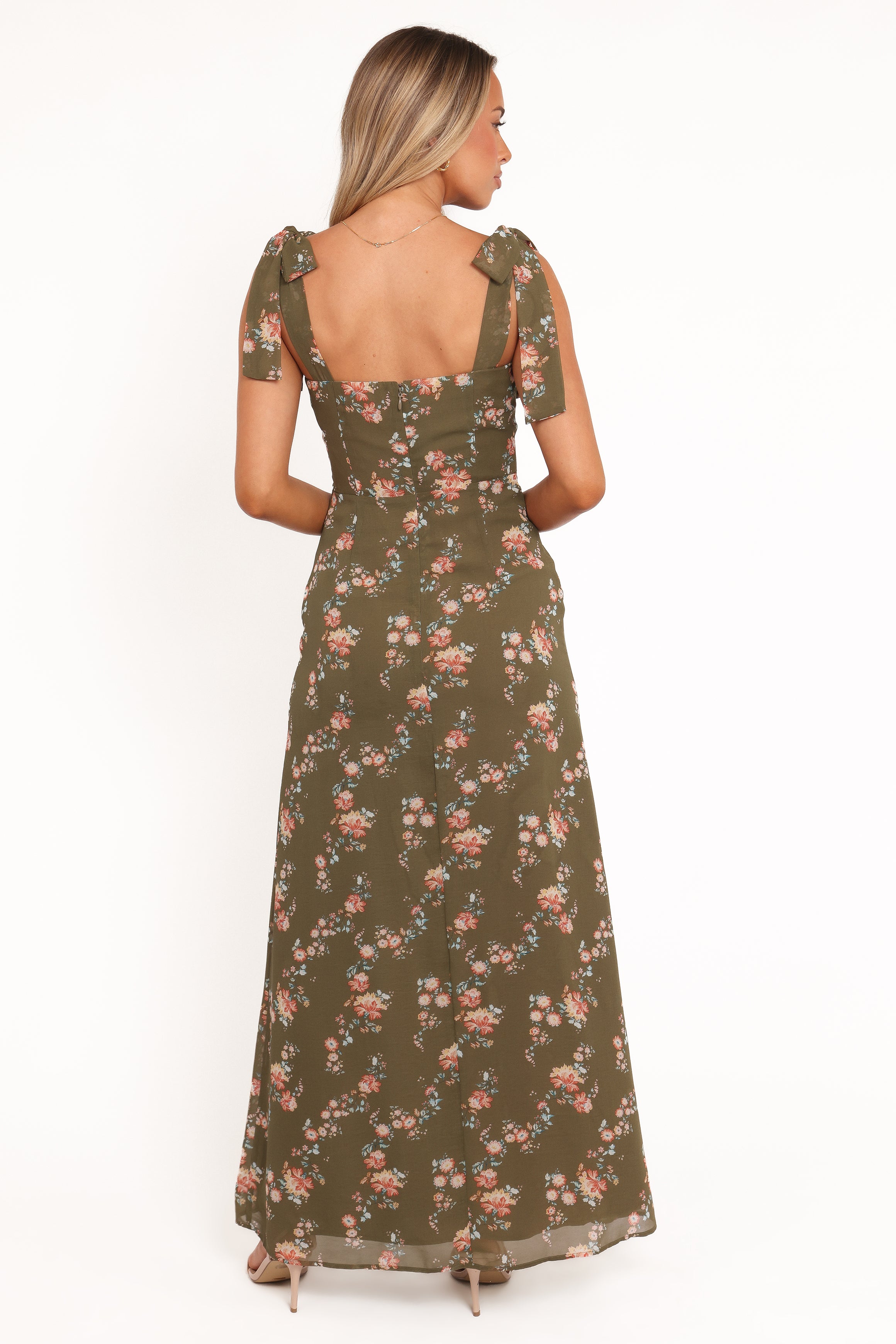 Petal and Pup USA DRESSES Renita Maxi Dress - Olive Floral