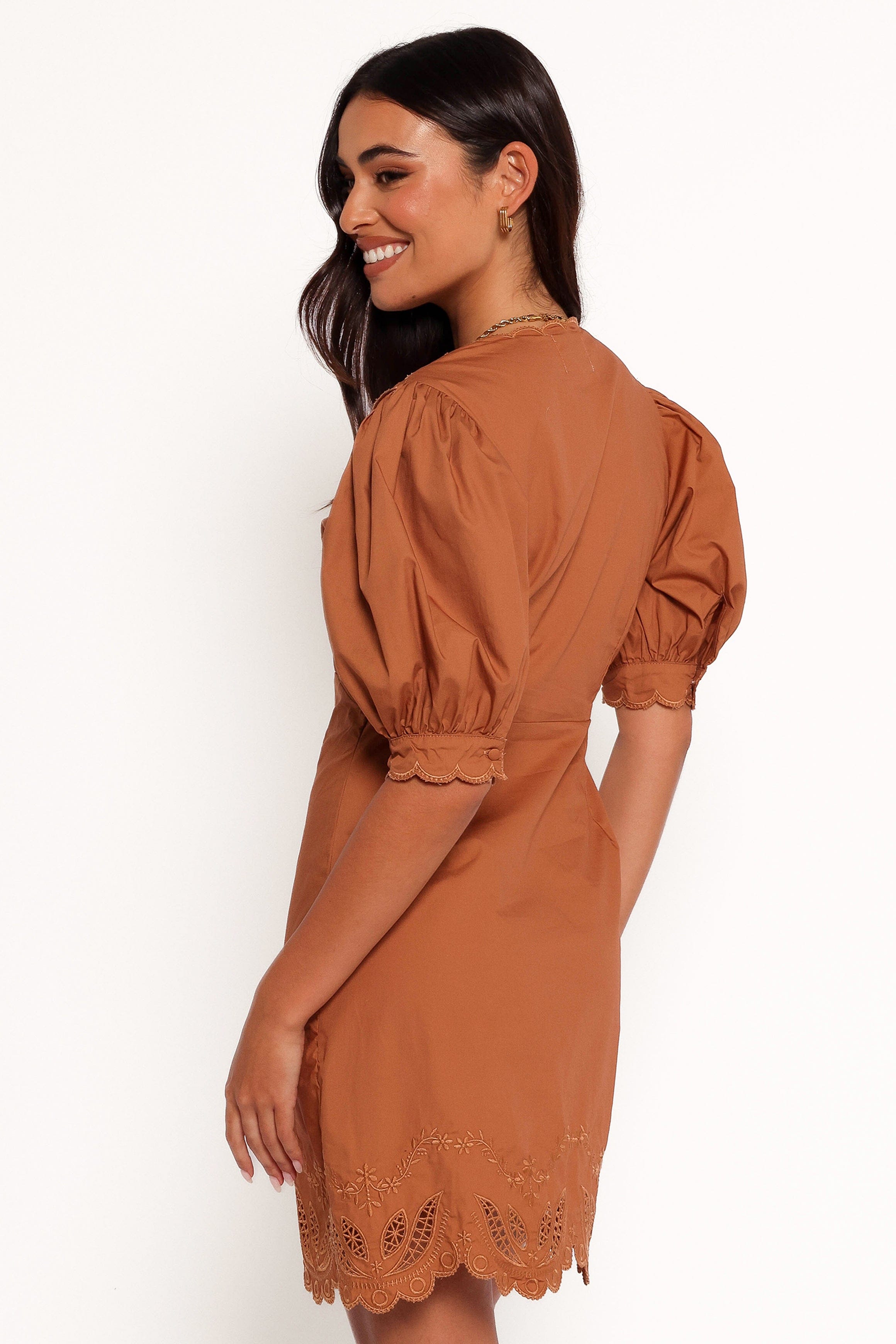 Petal and Pup USA DRESSES Rhodes Mini Dress - Brown