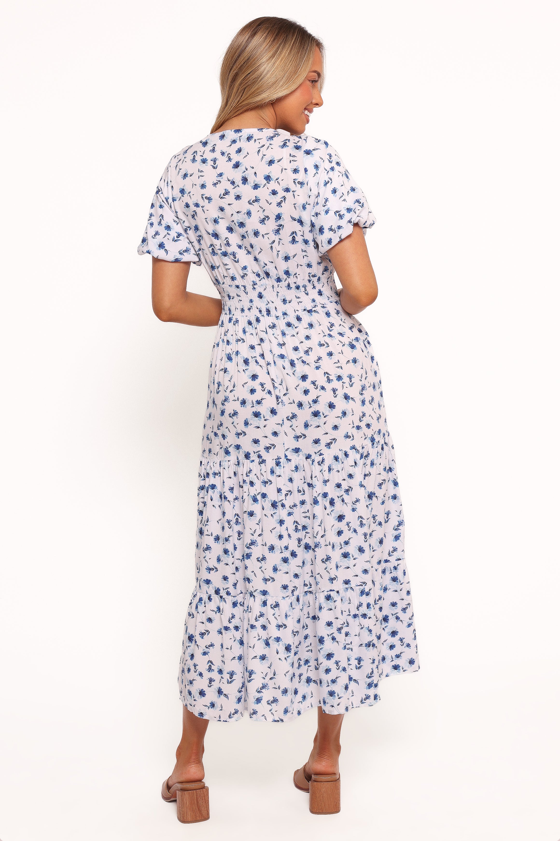 Petal and Pup USA DRESSES Roberts Maxi Dress - Blue Ditsy Floral