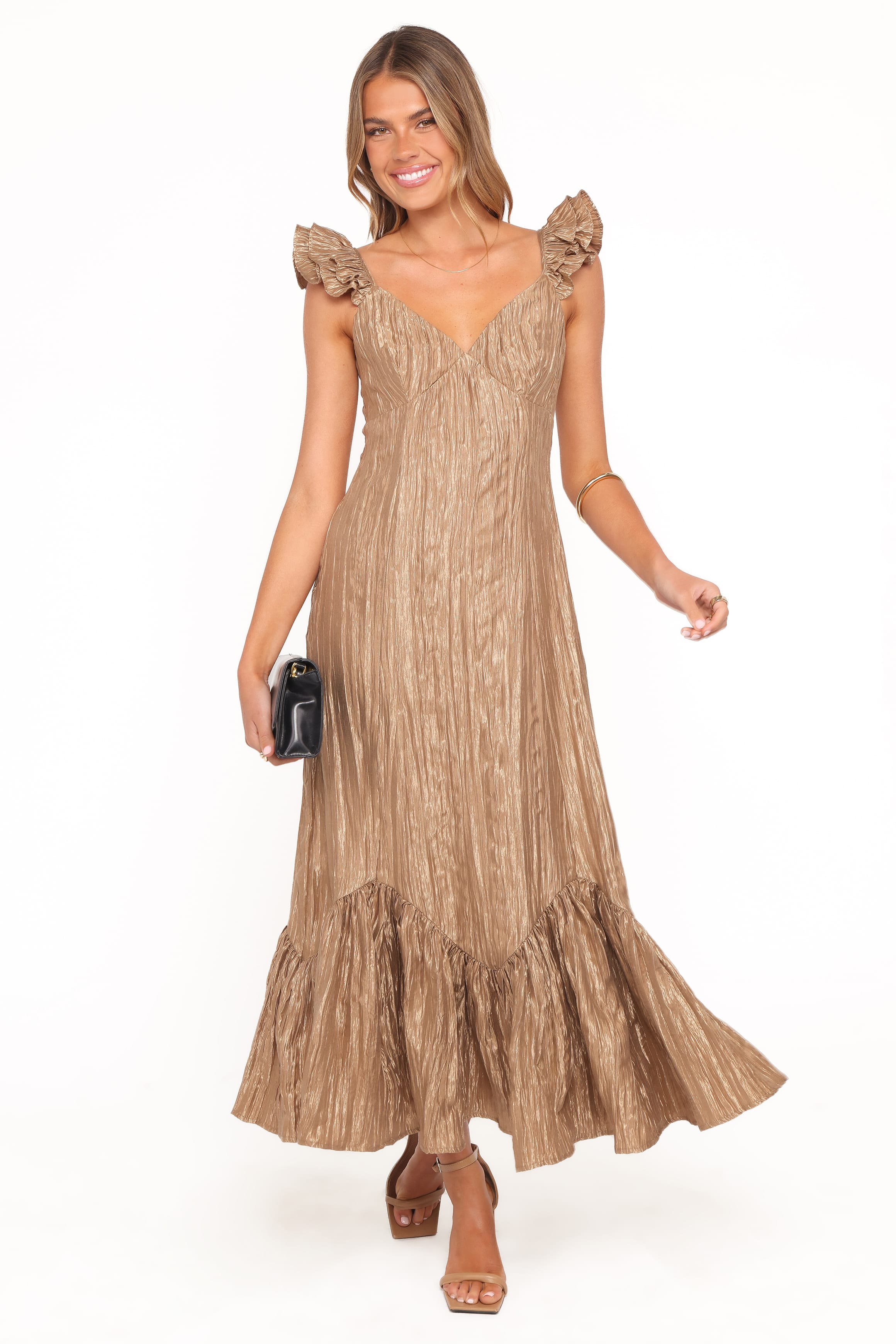 Petal and Pup USA DRESSES Romola Midi Dress - Bronze