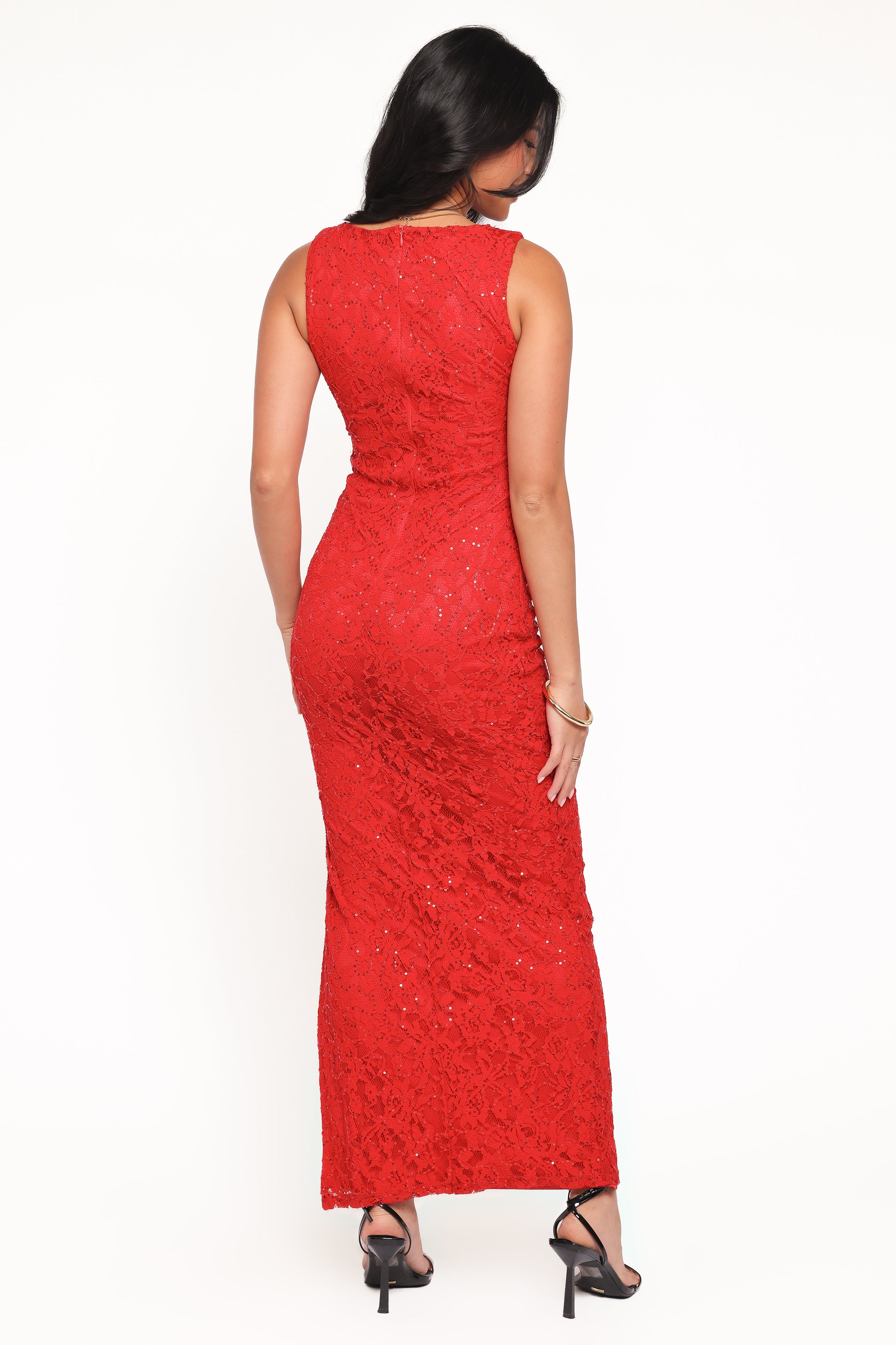 Petal and Pup USA DRESSES Ruben Lace Maxi Dress - Red