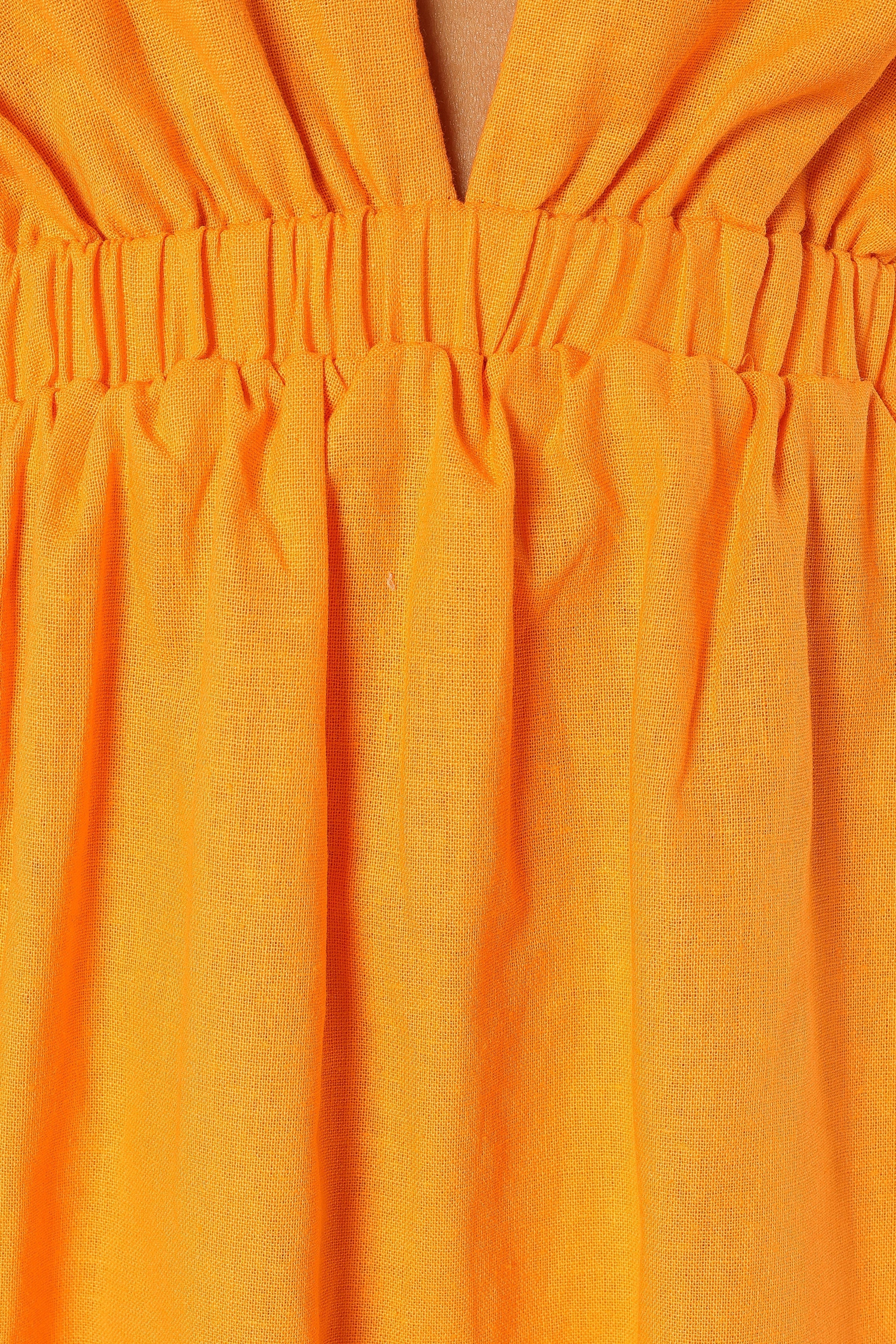 Petal and Pup USA DRESSES Sachie Cut Out Mini Dress - Orange