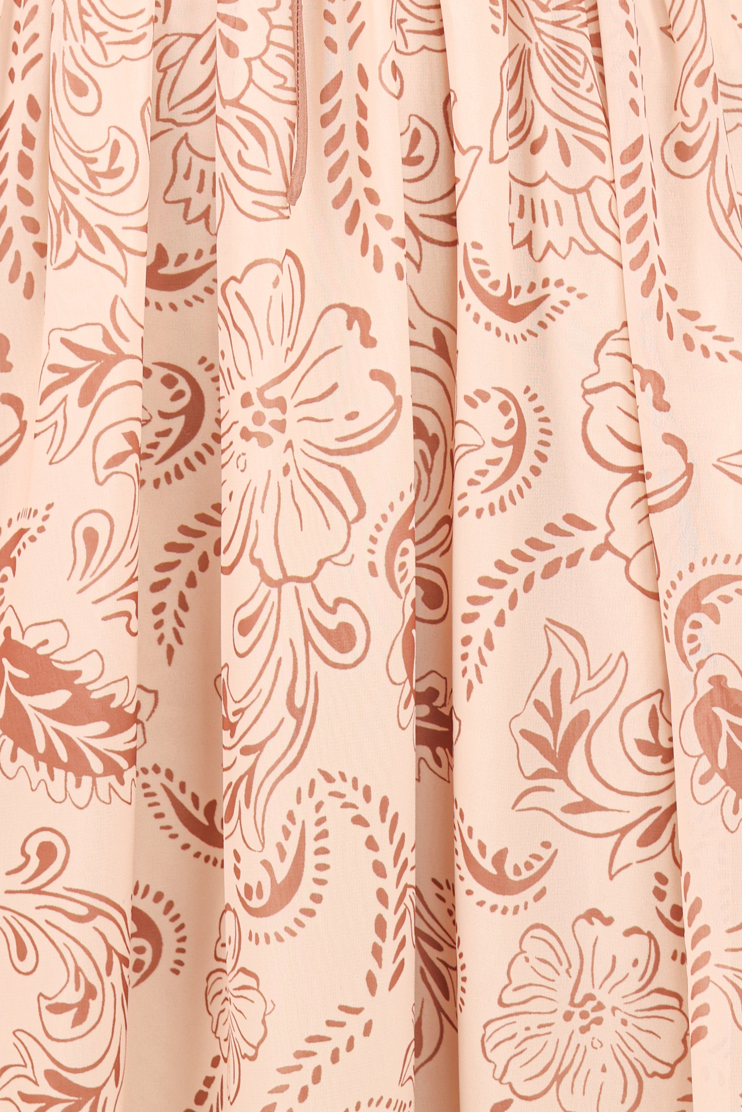 Petal and Pup USA DRESSES Safira Midi Dress - Brown Paisley