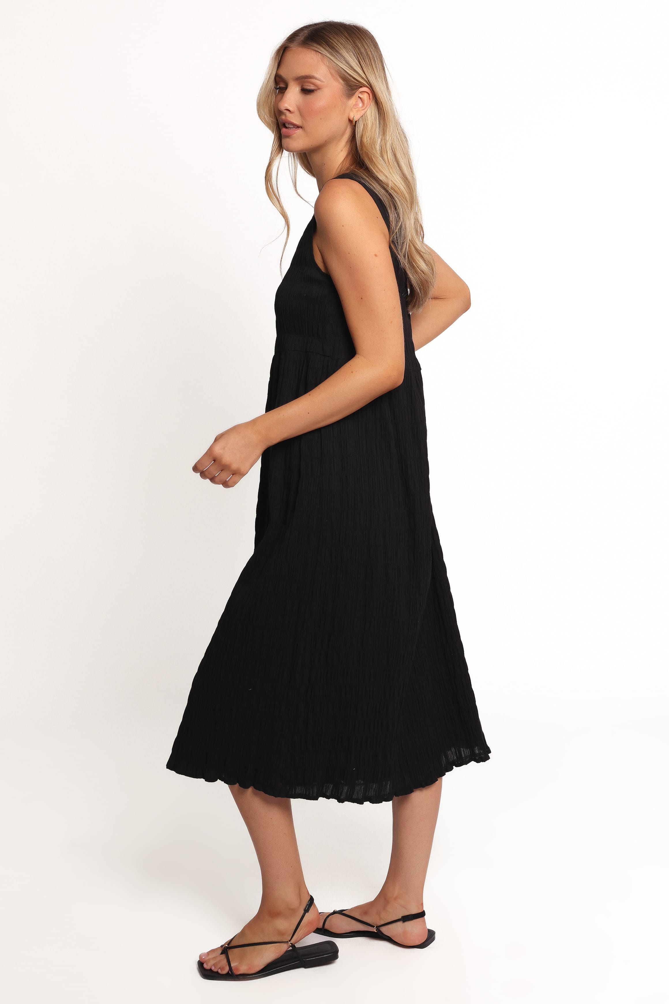 Petal and Pup USA DRESSES Sam Midi Dress - Black (Hold for Rack)