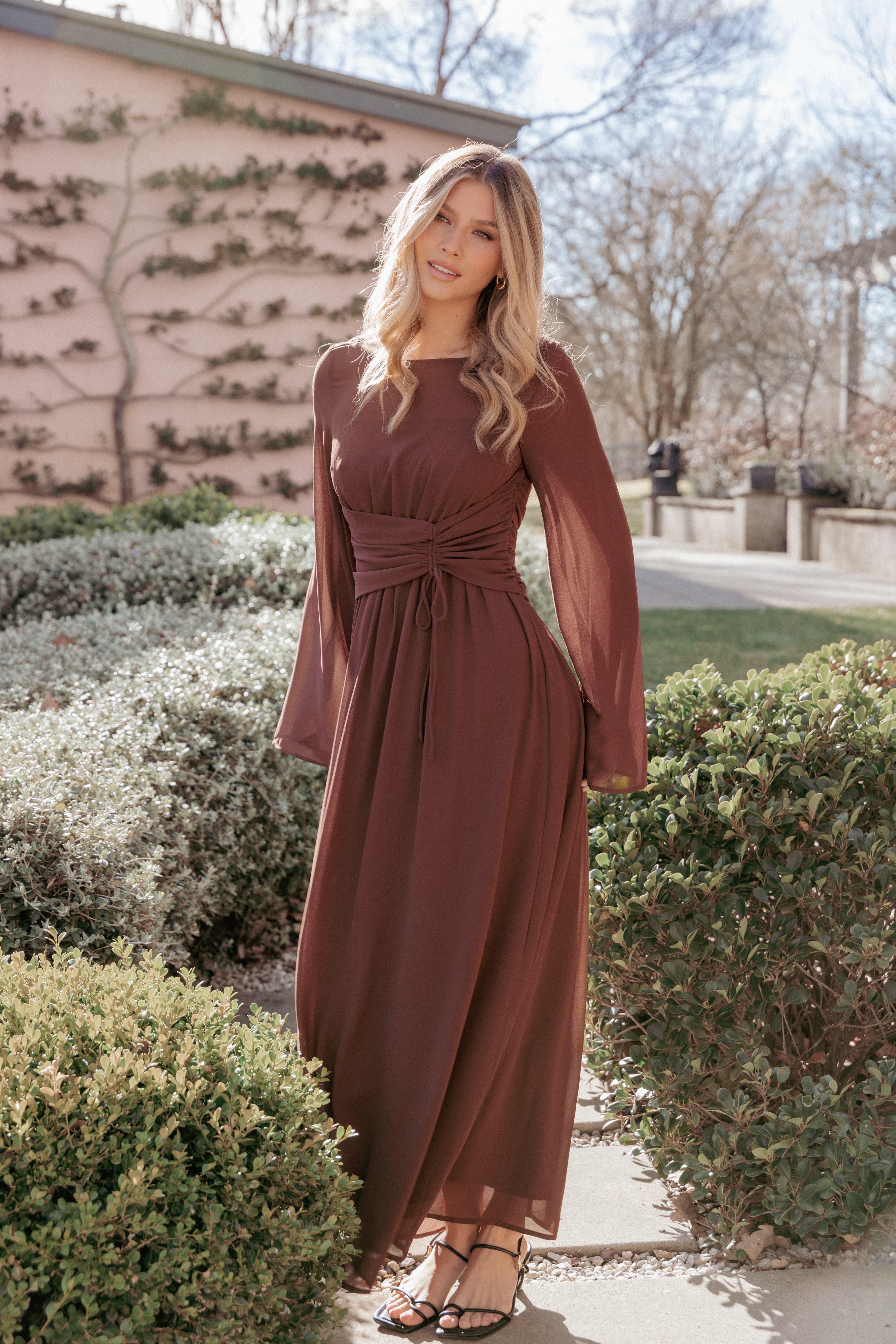 Petal and Pup USA DRESSES Samara Maxi Dress - Brown