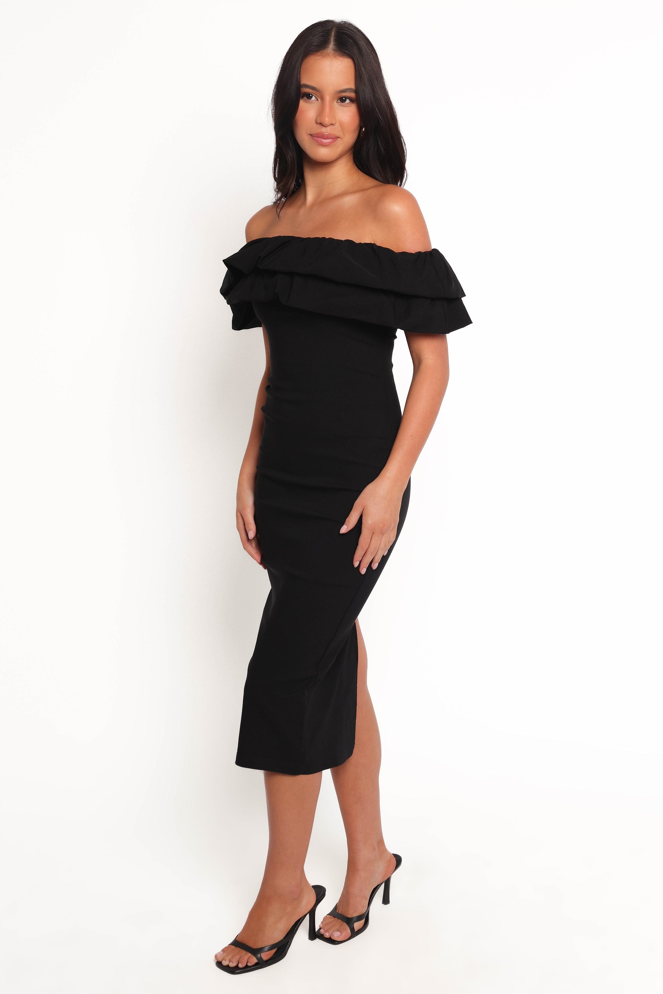 Petal and Pup USA DRESSES Sammi Midi Dress - Black