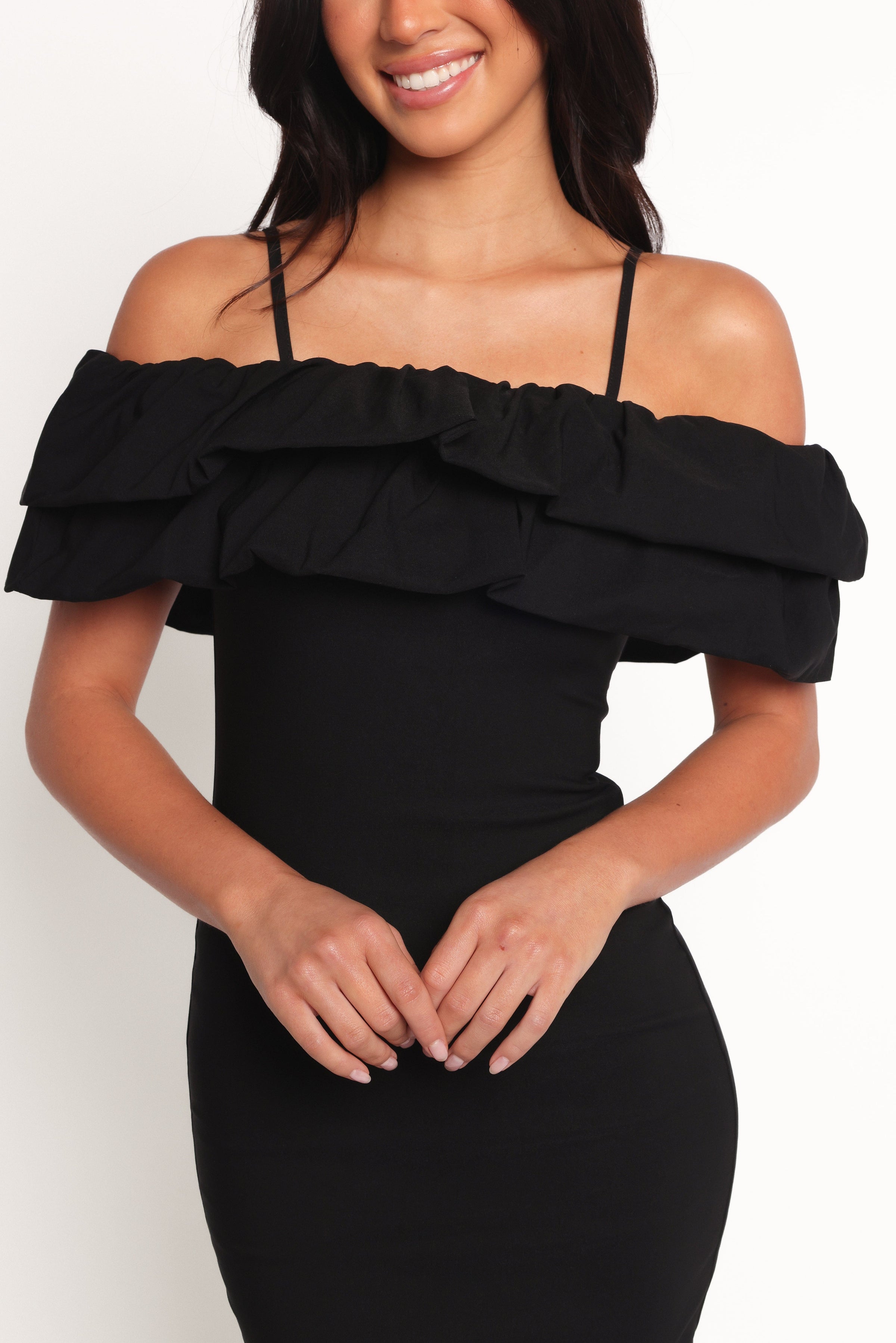 Petal and Pup USA DRESSES Sammi Midi Dress - Black