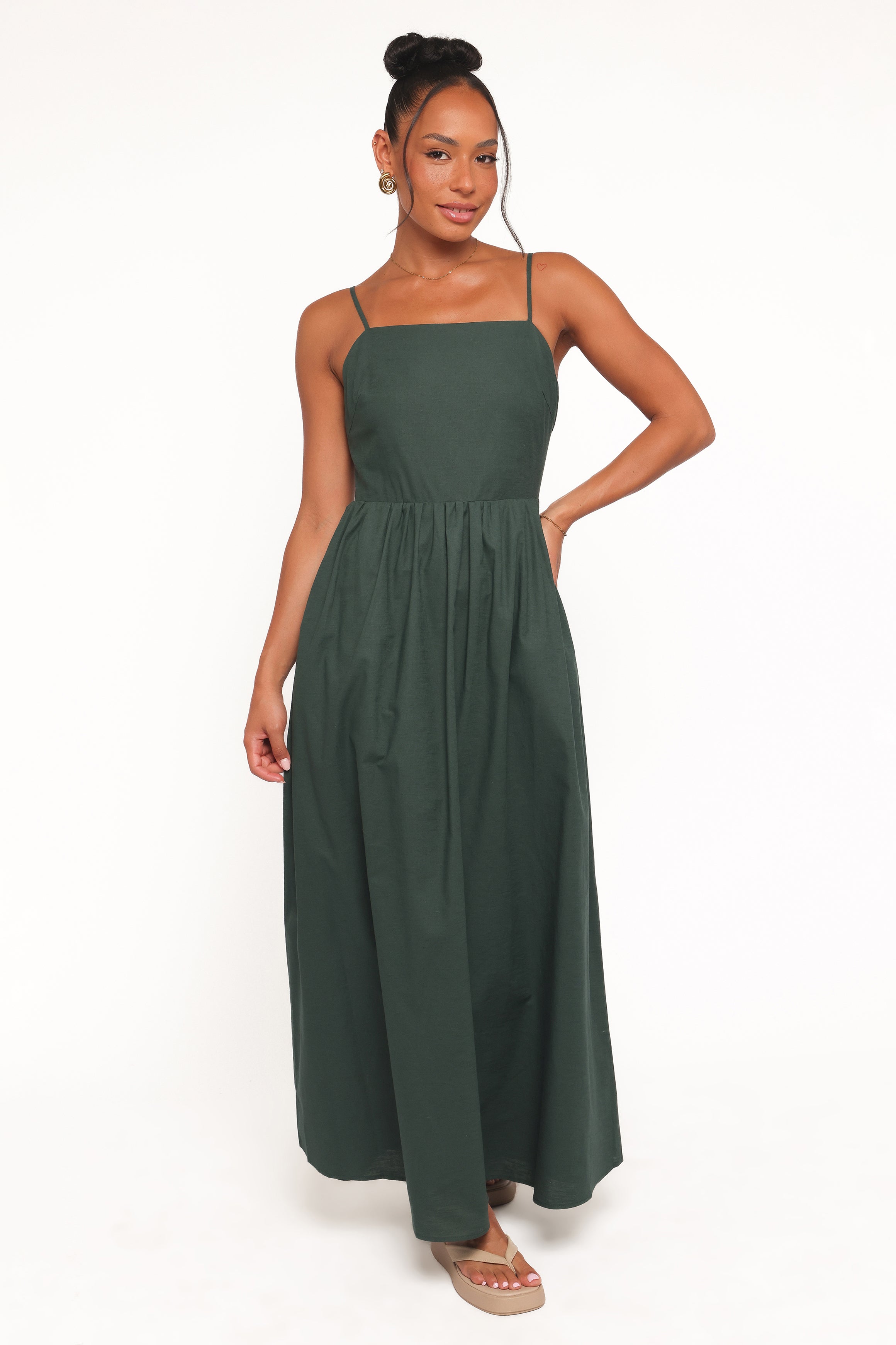 Petal and Pup USA DRESSES Savannah Maxi Dress - Forest Green