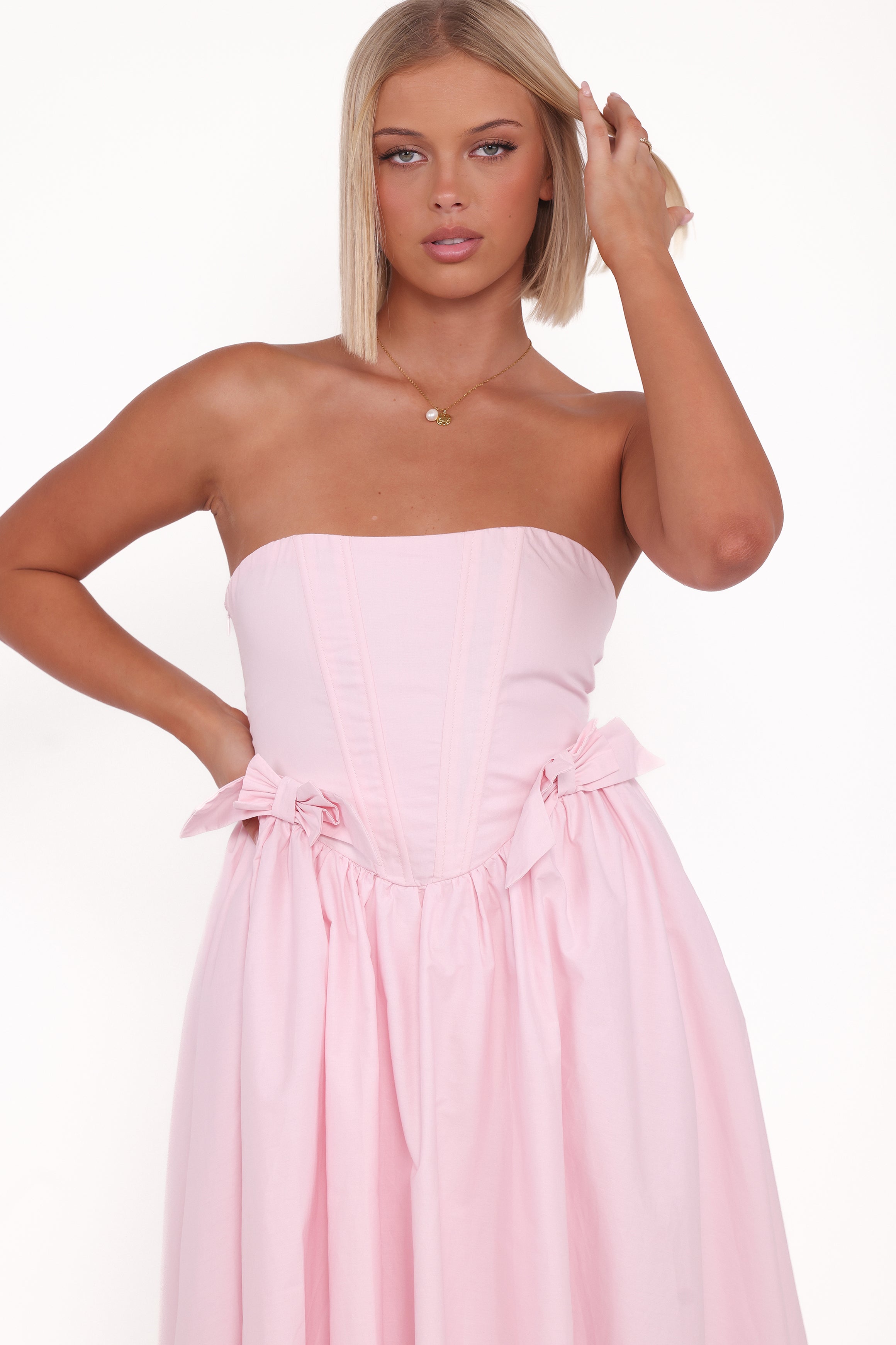 Petal and Pup USA DRESSES Seren Midi Dress - Pink (Hold for Amazon)