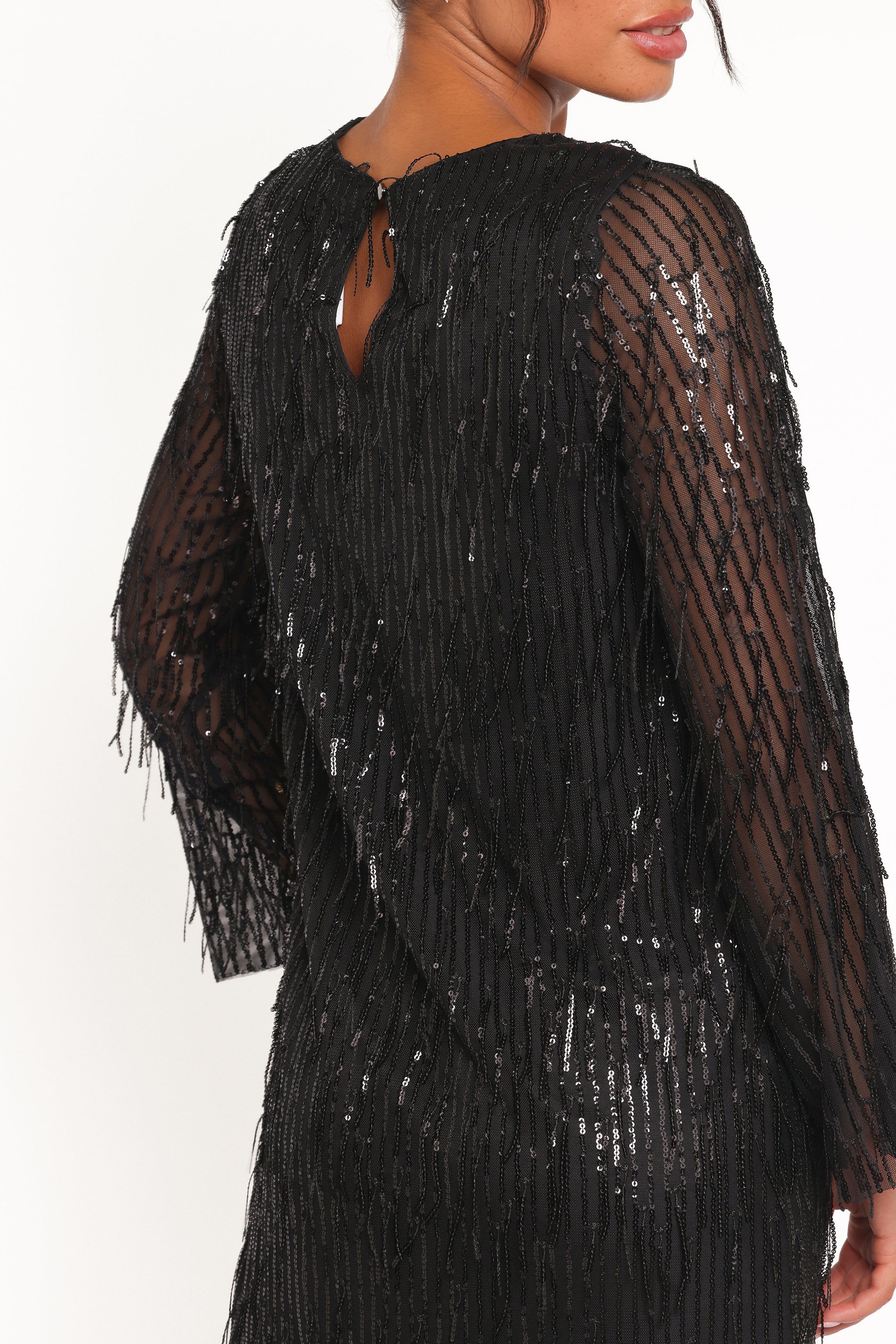 Petal and Pup USA DRESSES Serena Sequin Mini Dress - Black