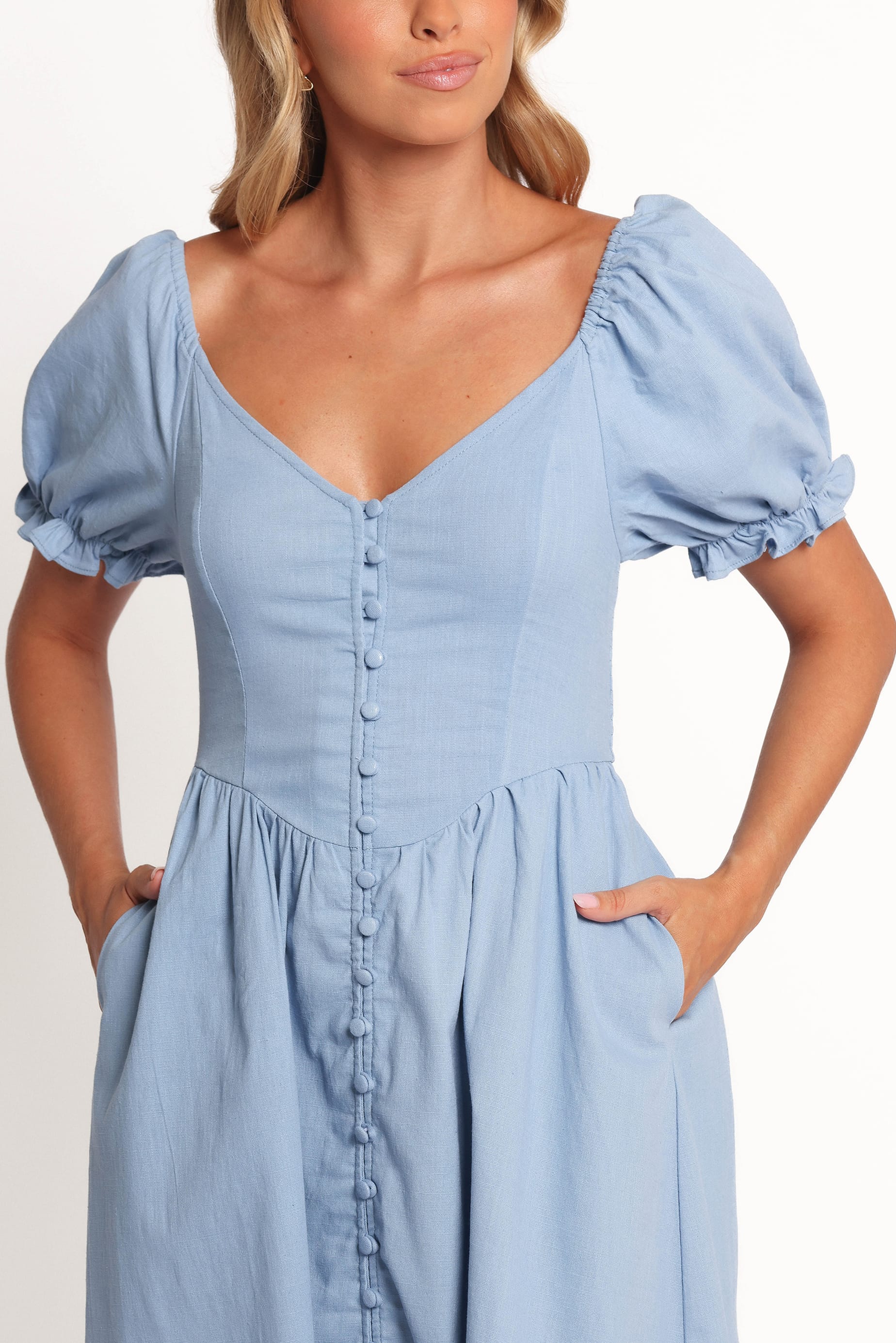 Petal and Pup USA DRESSES Serenade Midi Dress - Blue