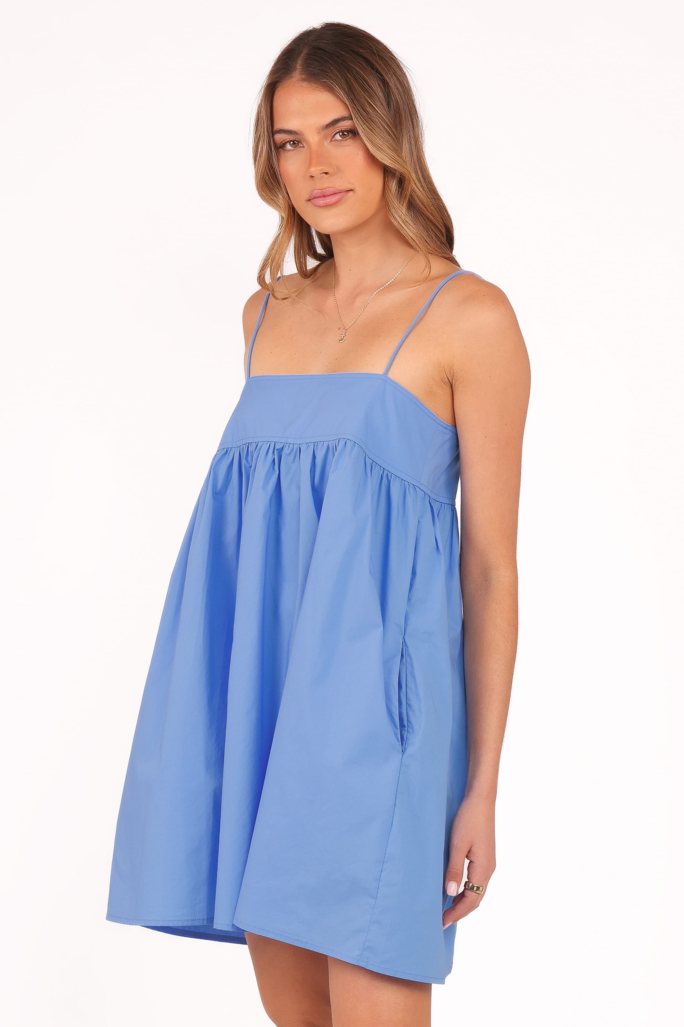 Petal and Pup USA DRESSES Serina Mini Dress - Blue
