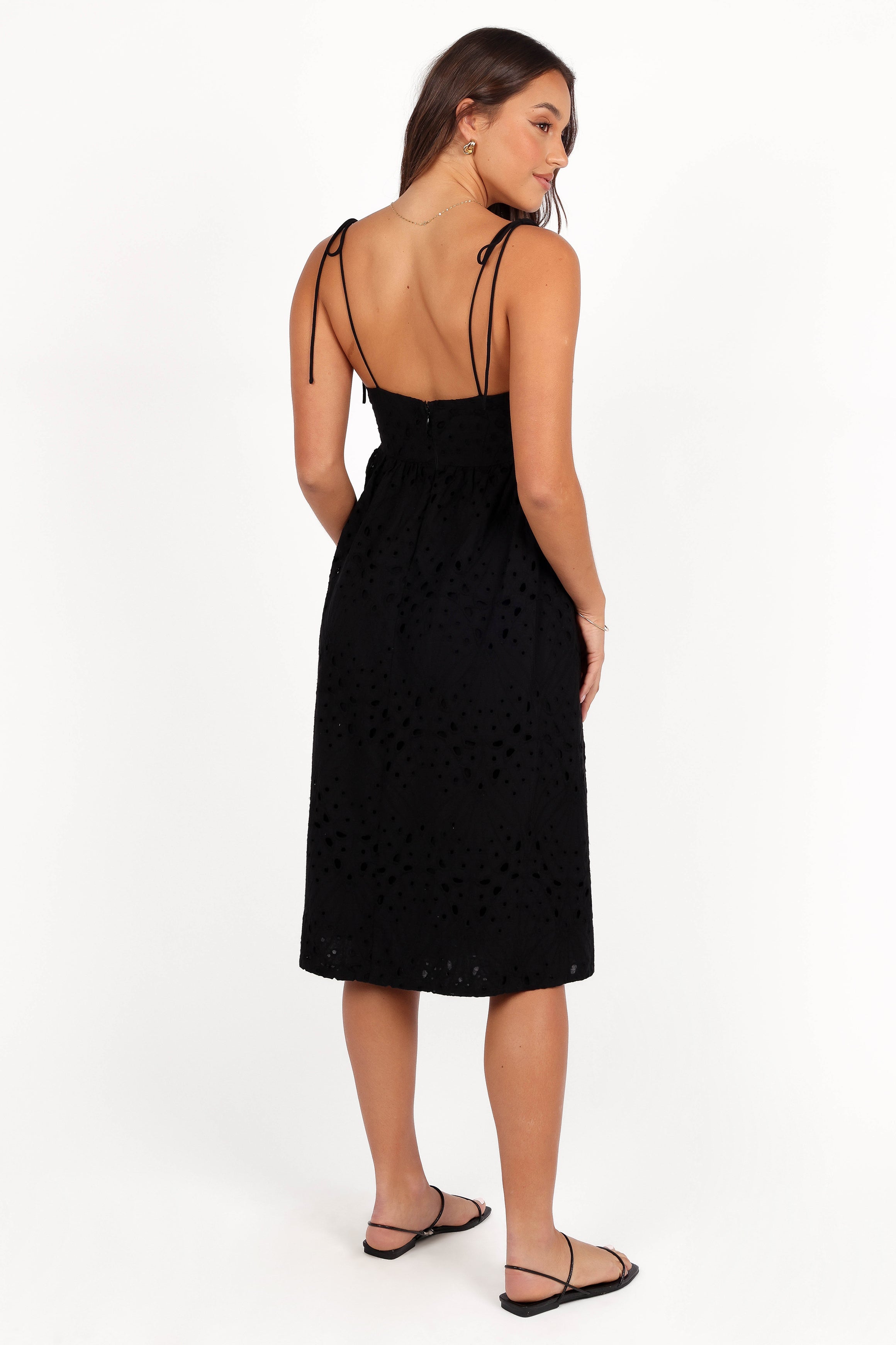 Petal and Pup USA DRESSES Sevara Midi Dress - Black
