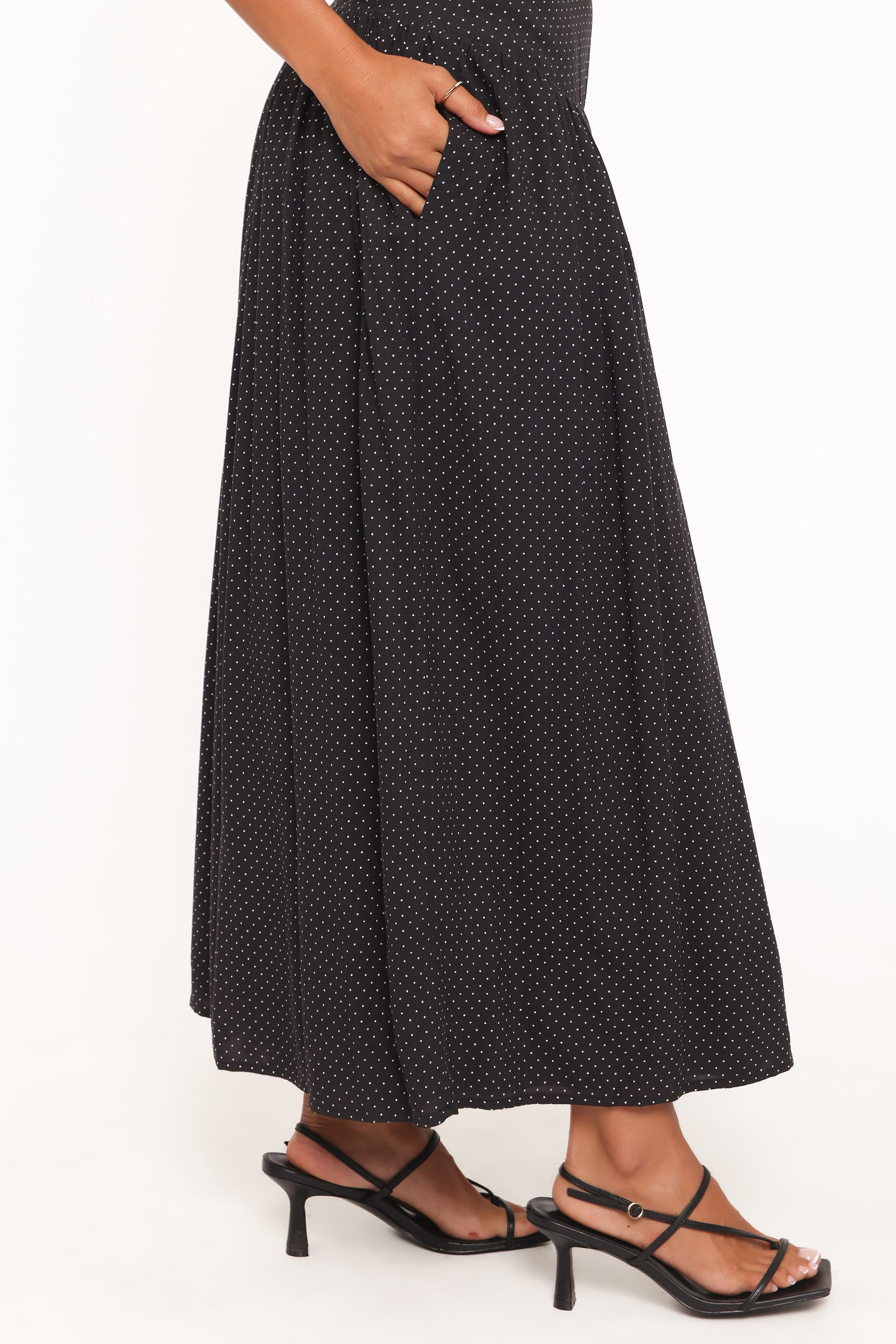 Petal and Pup USA DRESSES Shanice Maxi Dress - Black Polka Dot