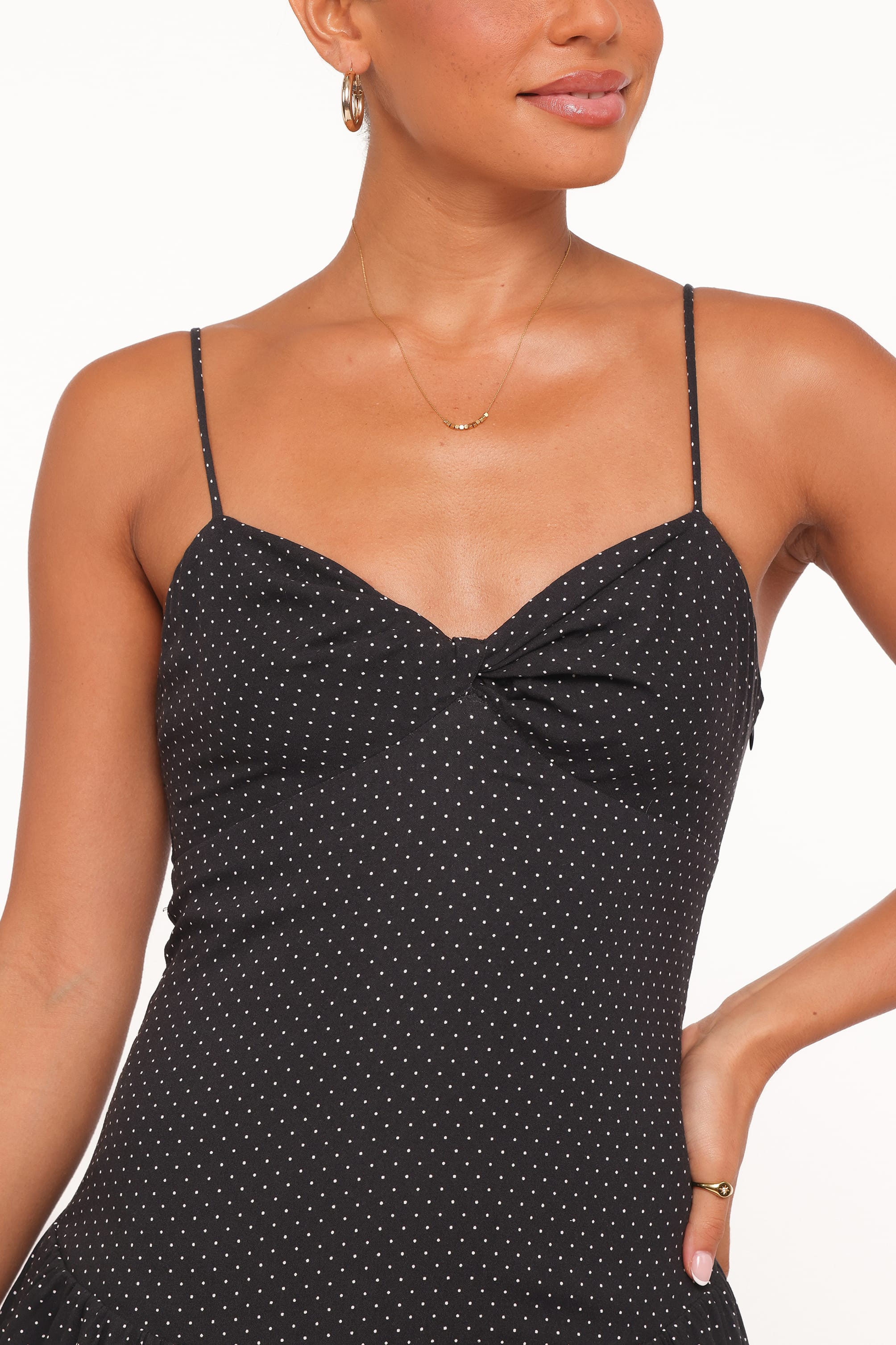 Petal and Pup USA DRESSES Shanice Maxi Dress - Black Polka Dot