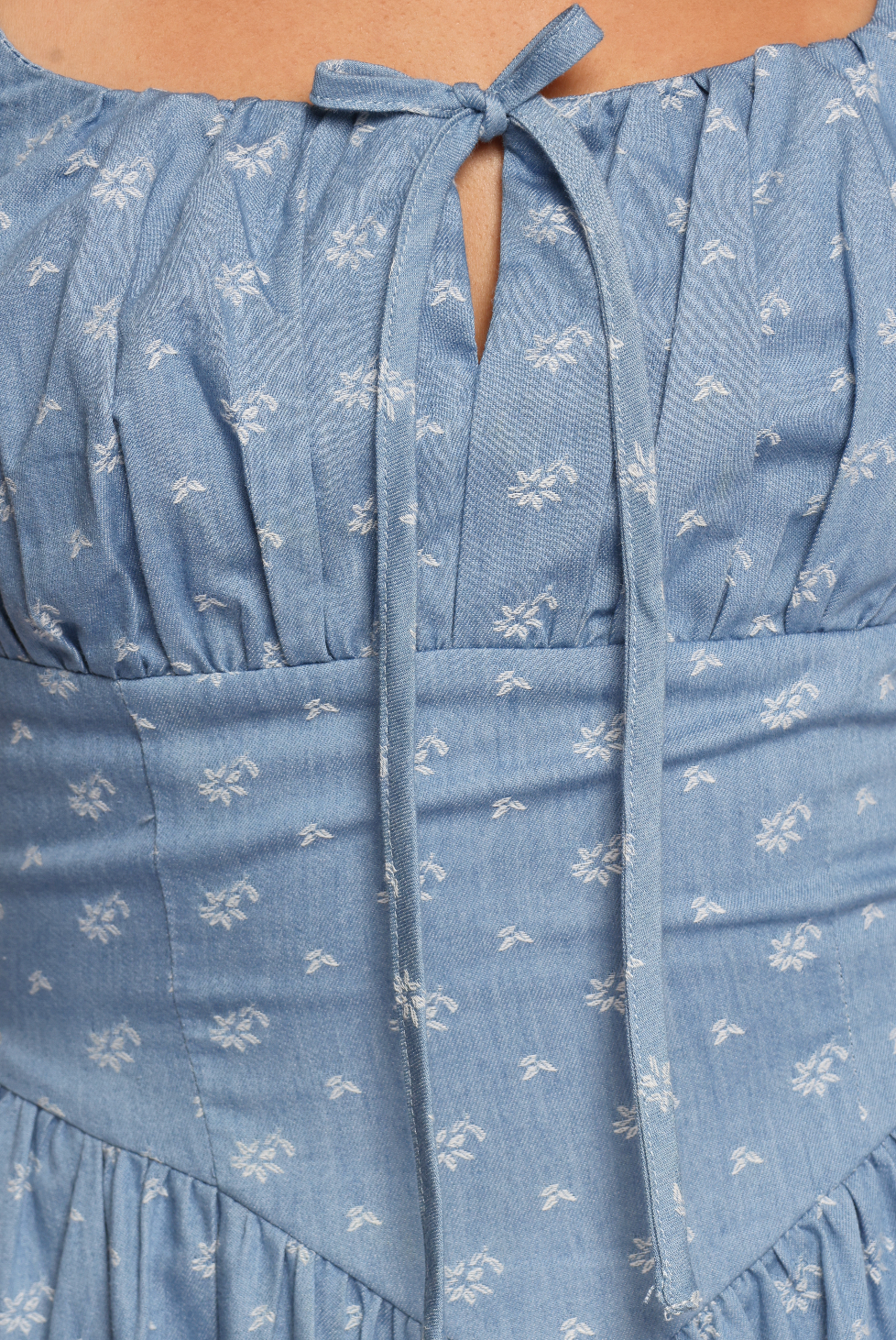 Petal and Pup USA DRESSES Shelton Mini Dress - Floral Denim