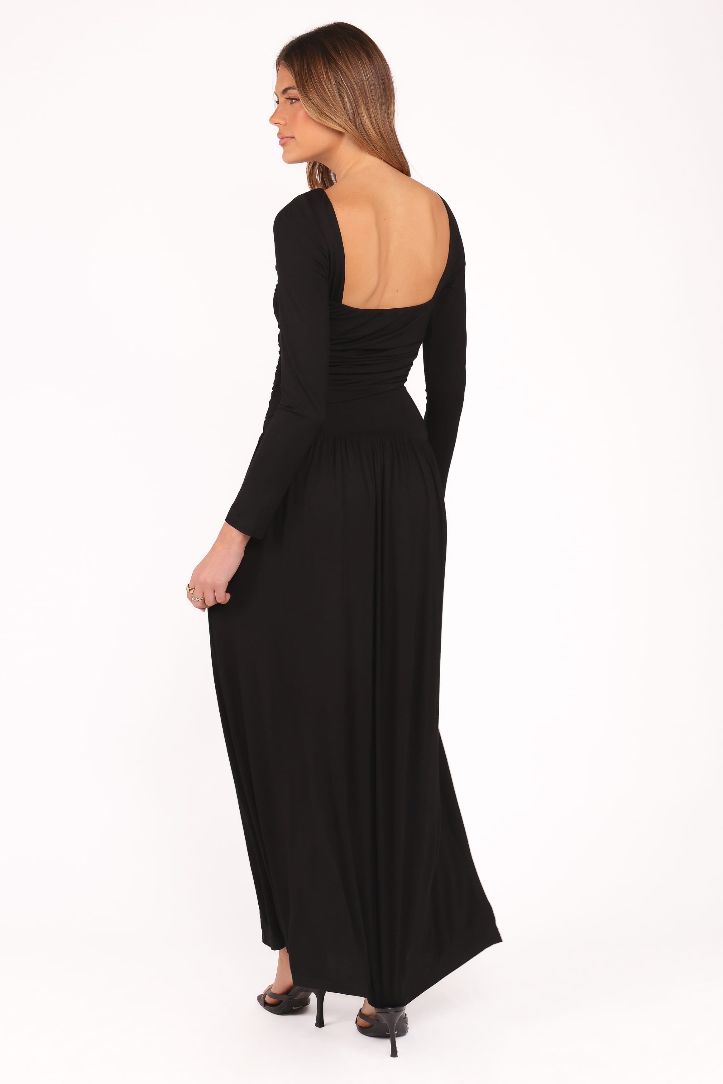 Petal and Pup USA DRESSES Shirley Long Sleeve Maxi Dress - Black