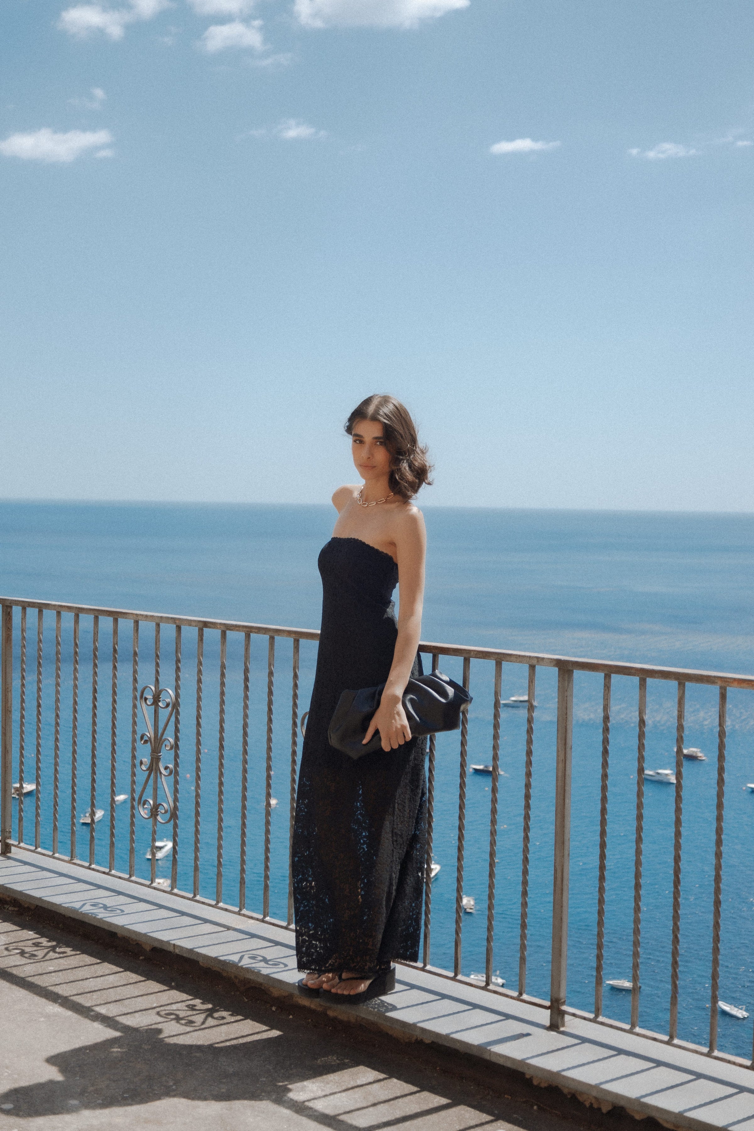 Petal and Pup USA DRESSES Sienna Strapless Maxi Dress - Black Lace