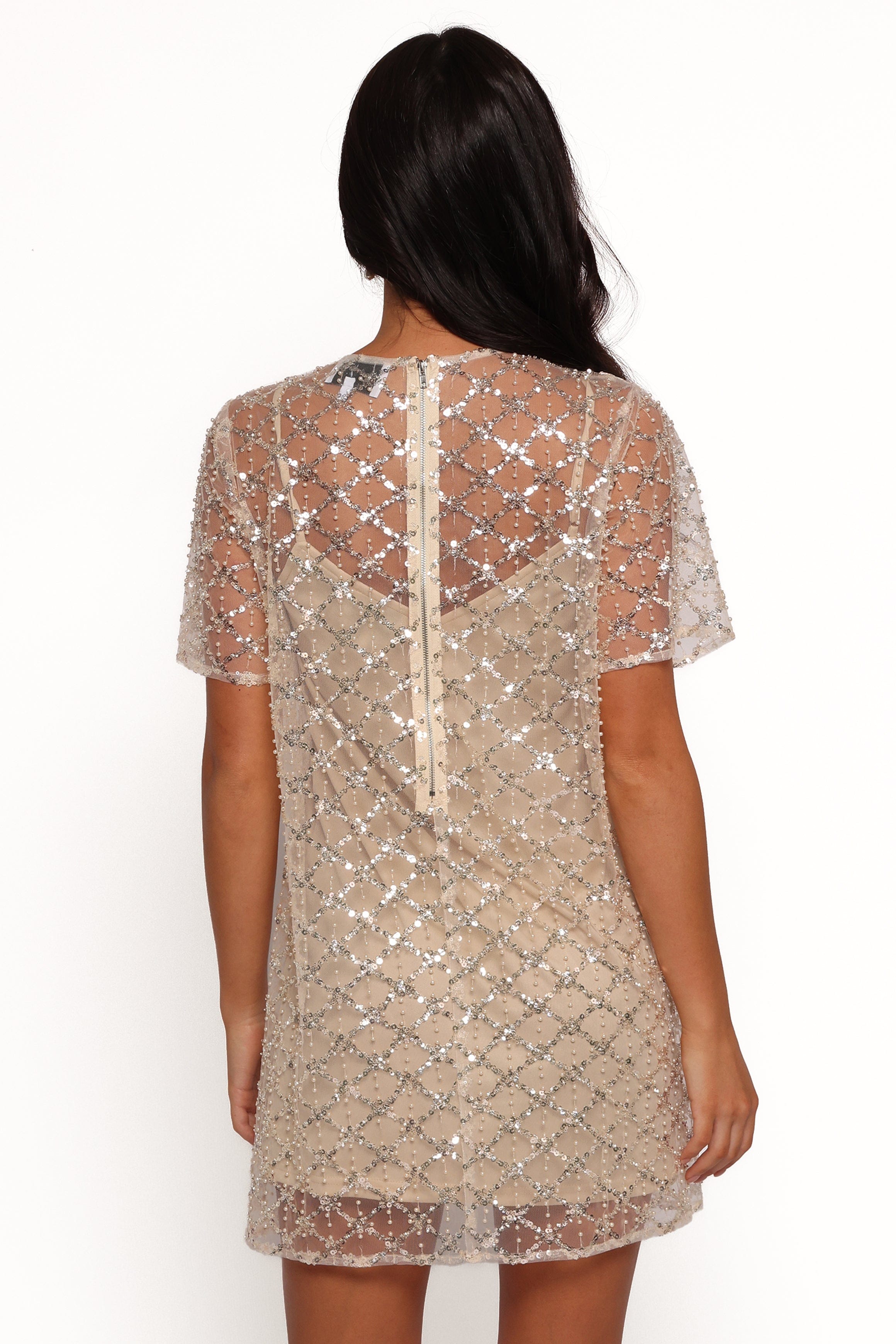 Petal and Pup USA DRESSES Silvie Mini Dress - Light Taupe