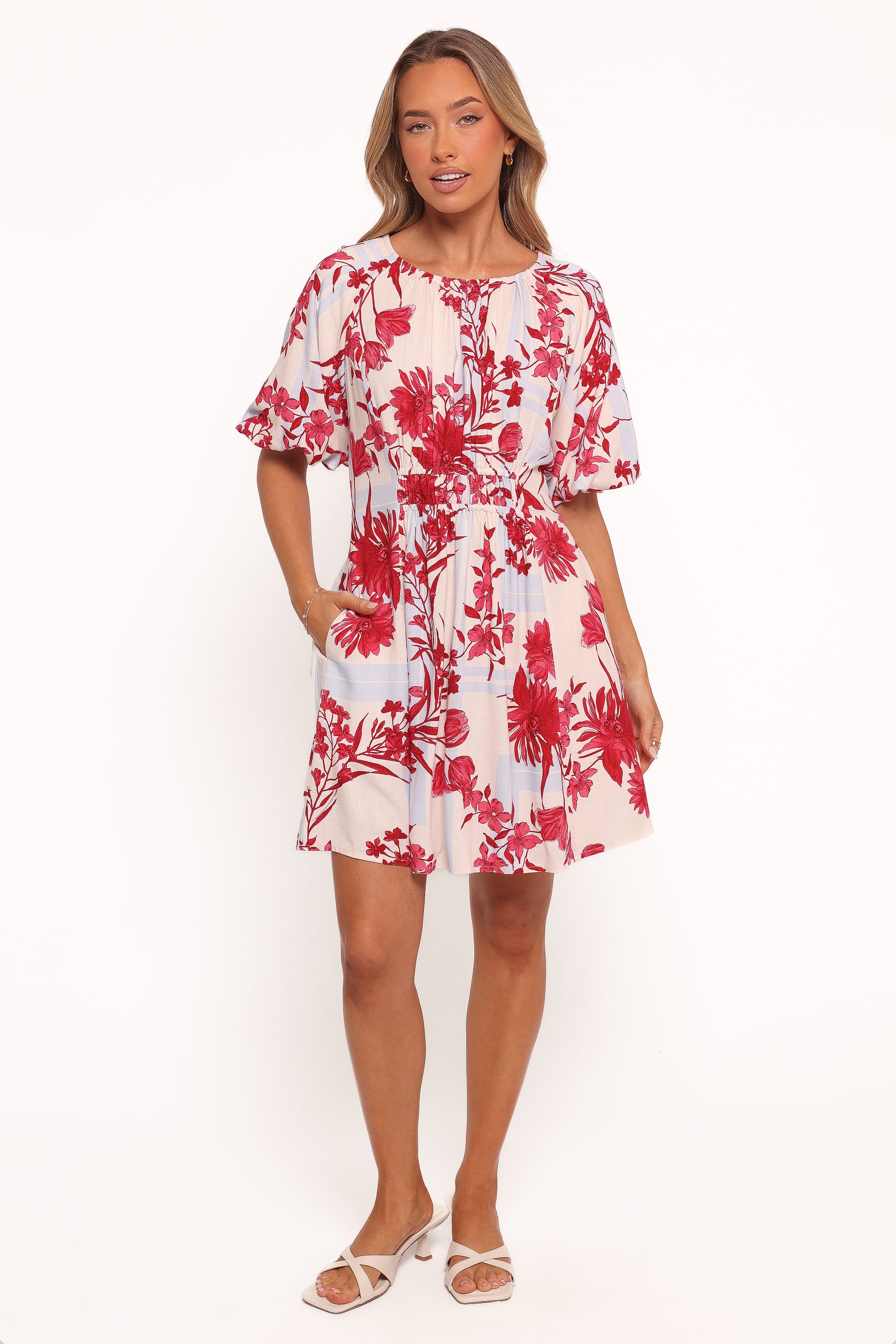 Petal and Pup USA DRESSES Simmons Mini Dress - Fuchsia Floral (Hold for Rack)