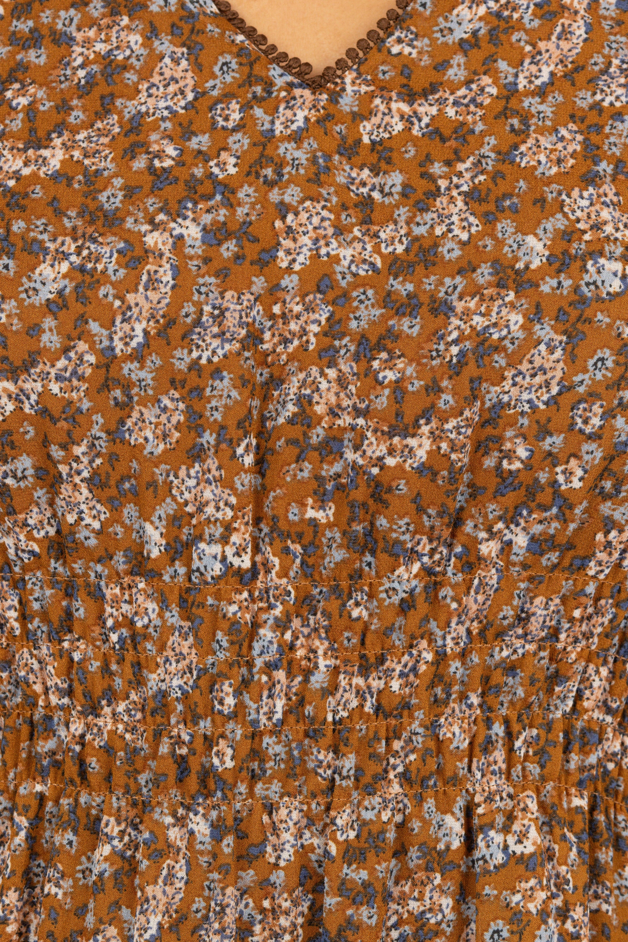 Petal and Pup USA DRESSES Simone Midi Dress - Camel