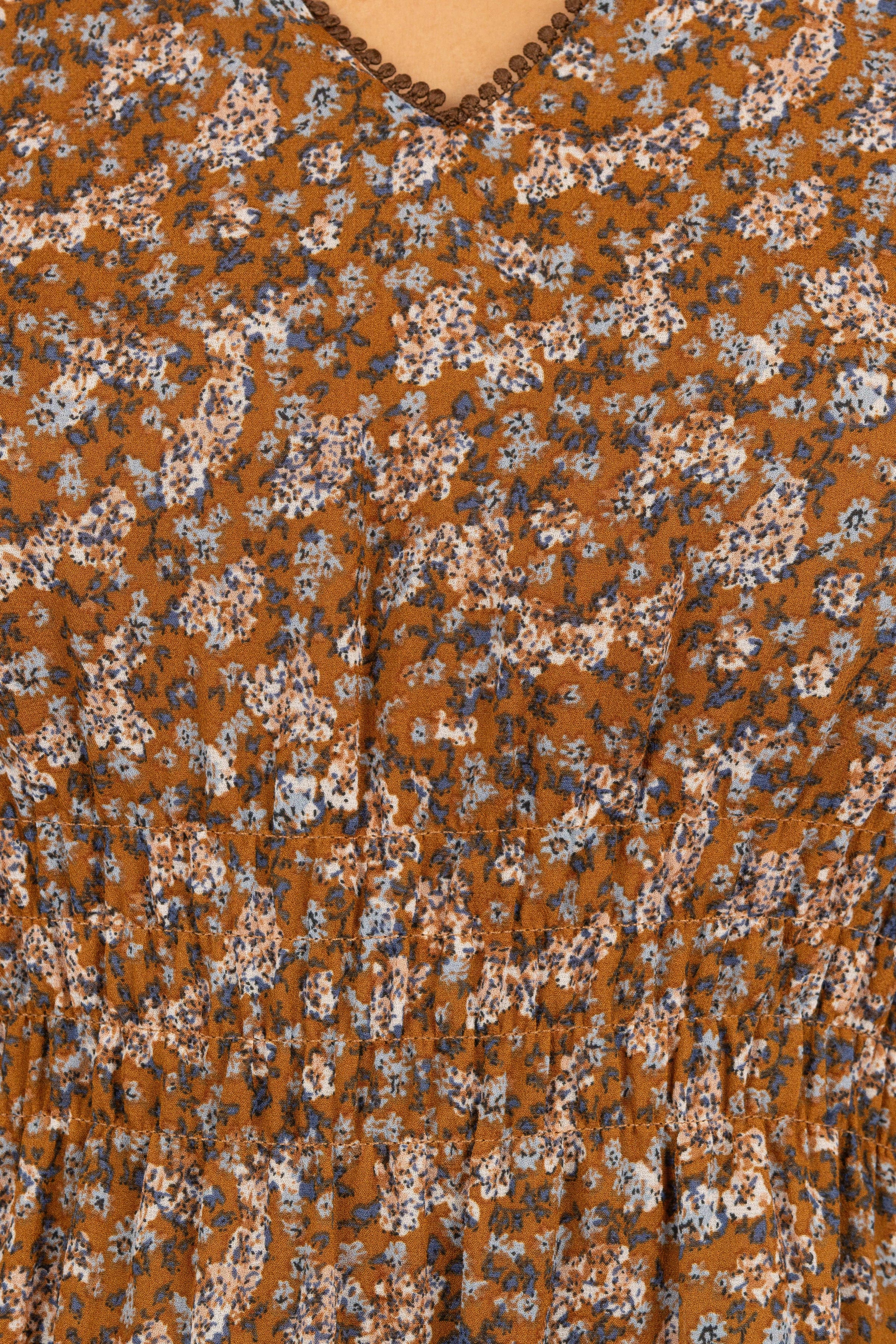 Petal and Pup USA DRESSES Simone Midi Dress - Camel